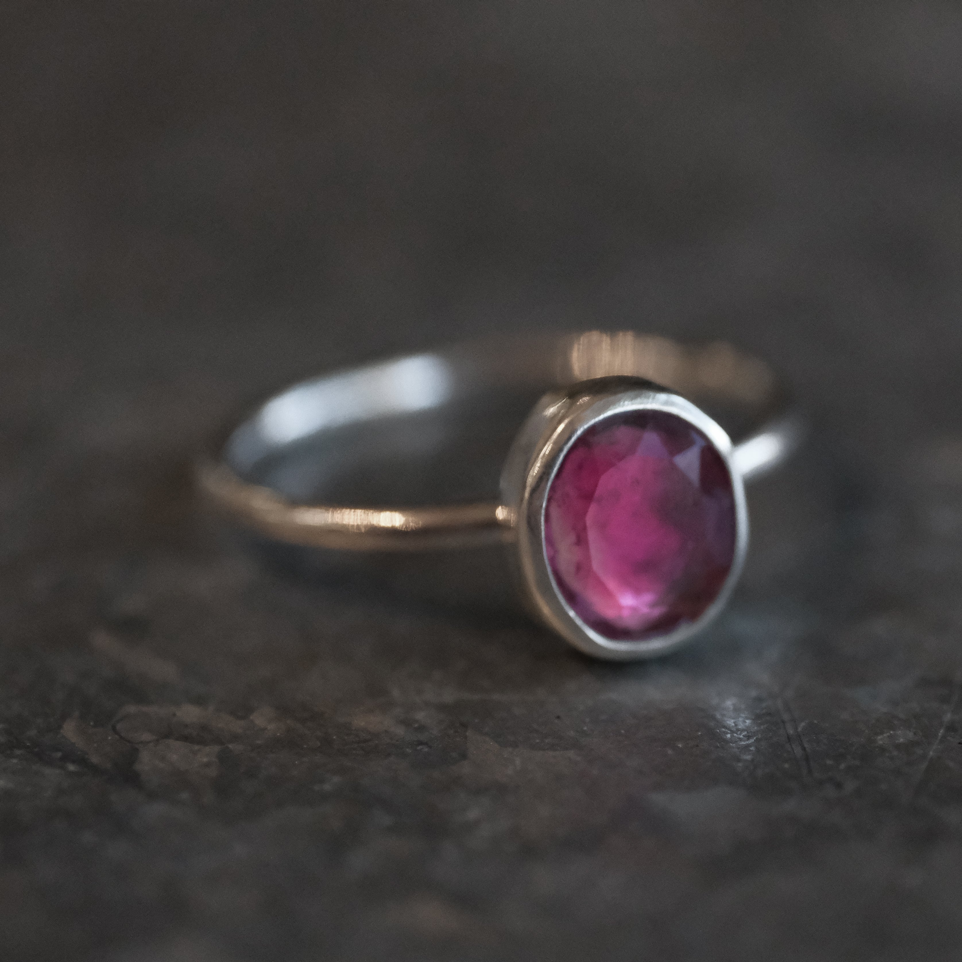 Pink Tourmaline Chiquito Ring (Size 8) - One of a Kind