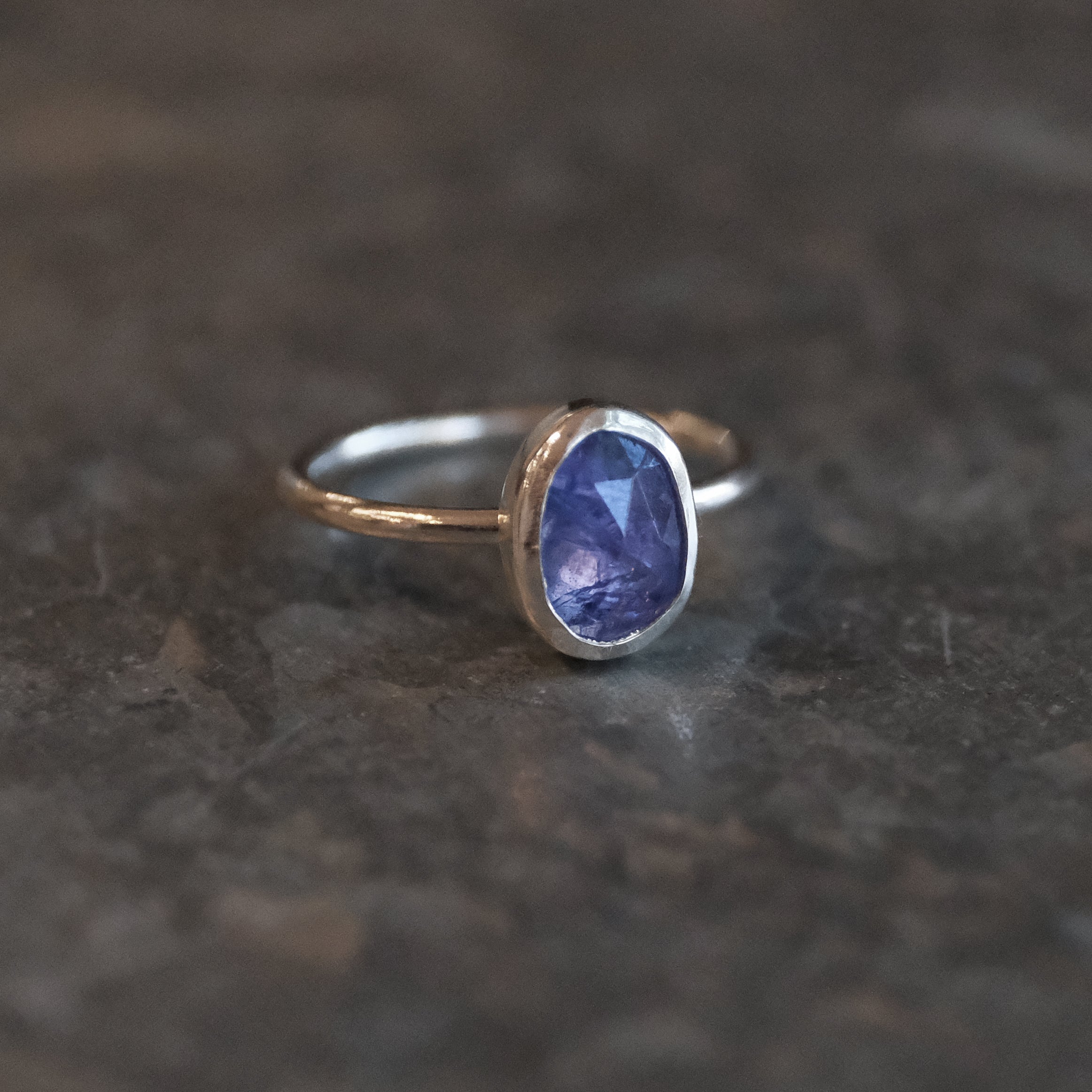 Teeny Tanzanite Chiquito Ring (Size 6) - One of a Kind