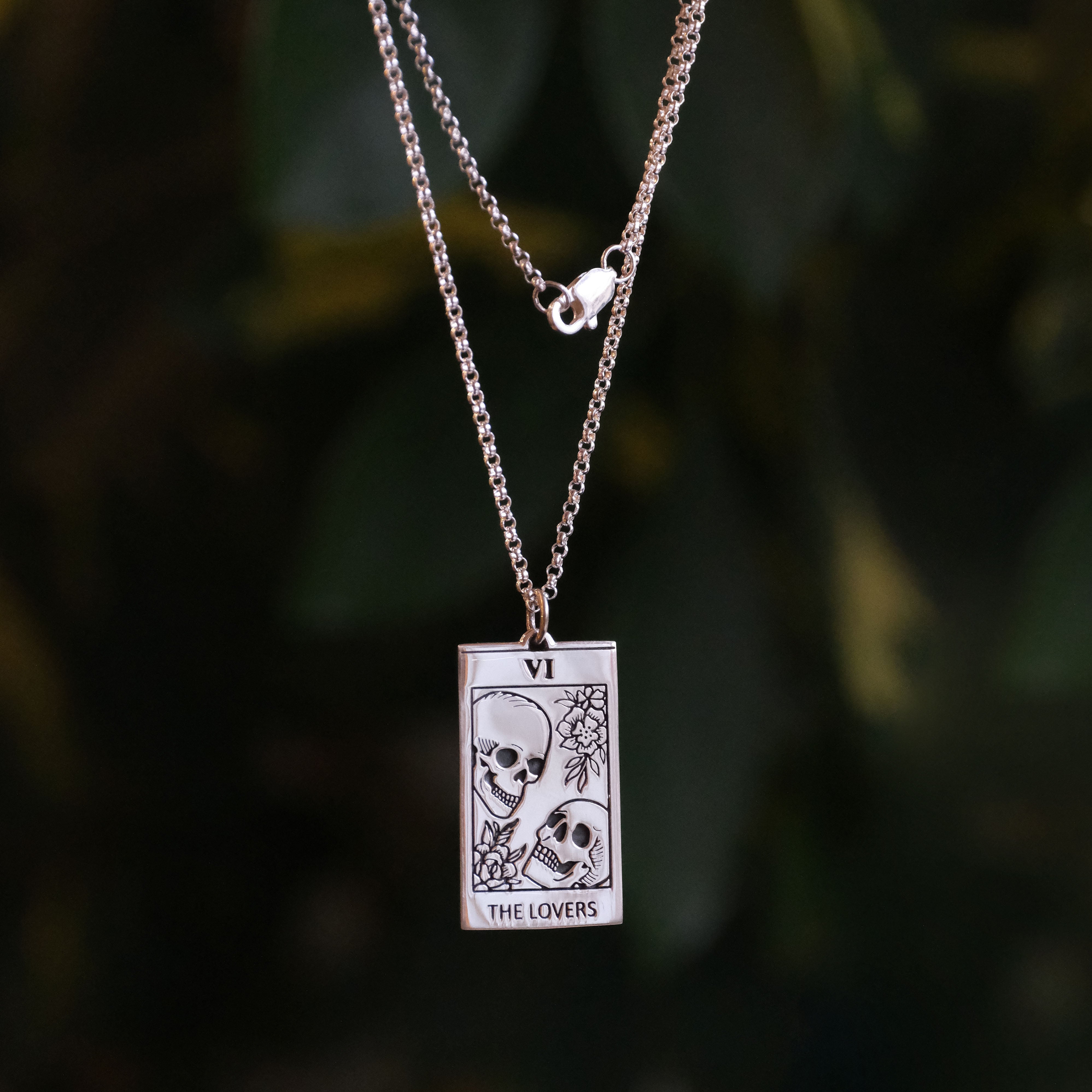 The Lovers Sterling Tarot Necklace