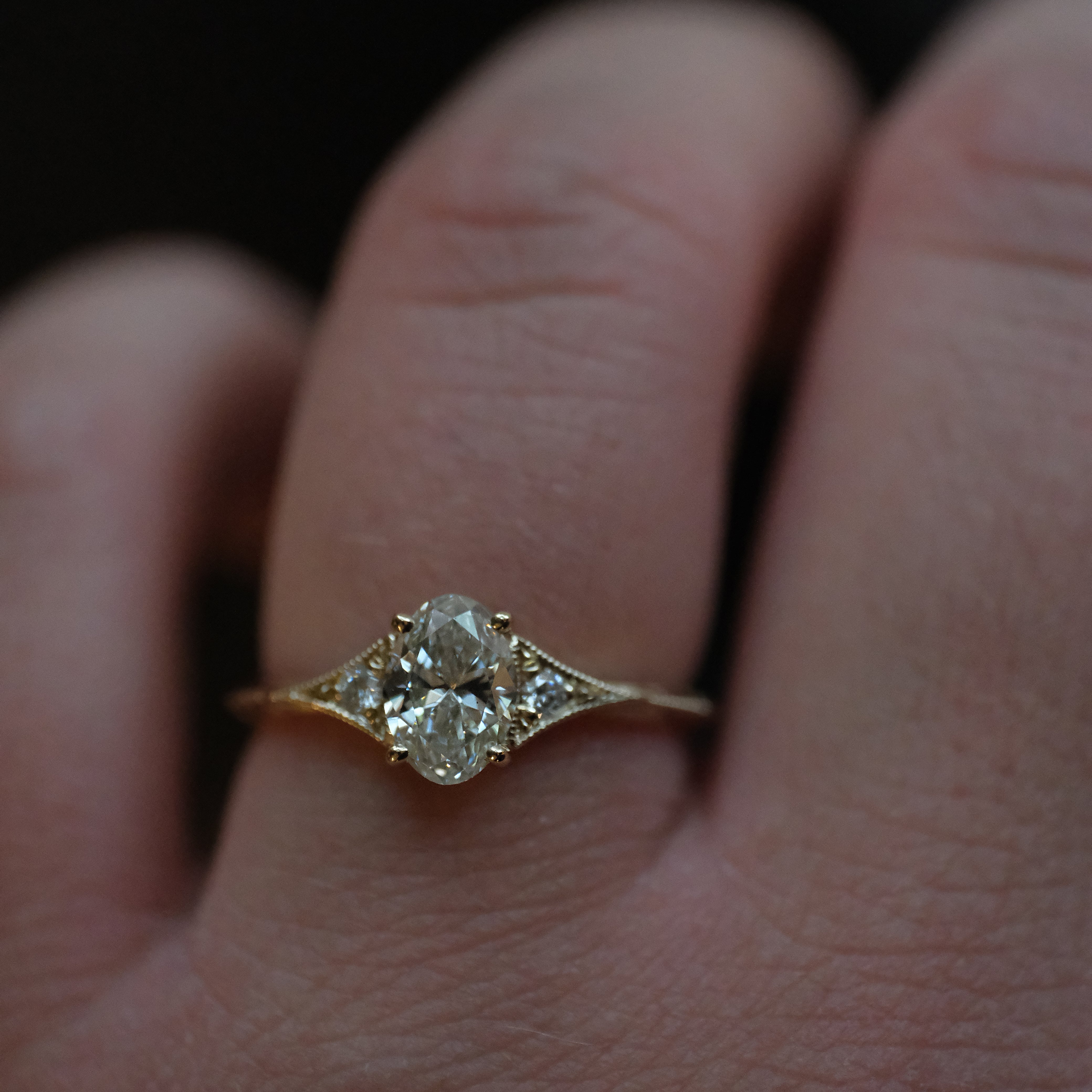 14k + Natural Diamond Florence Ring