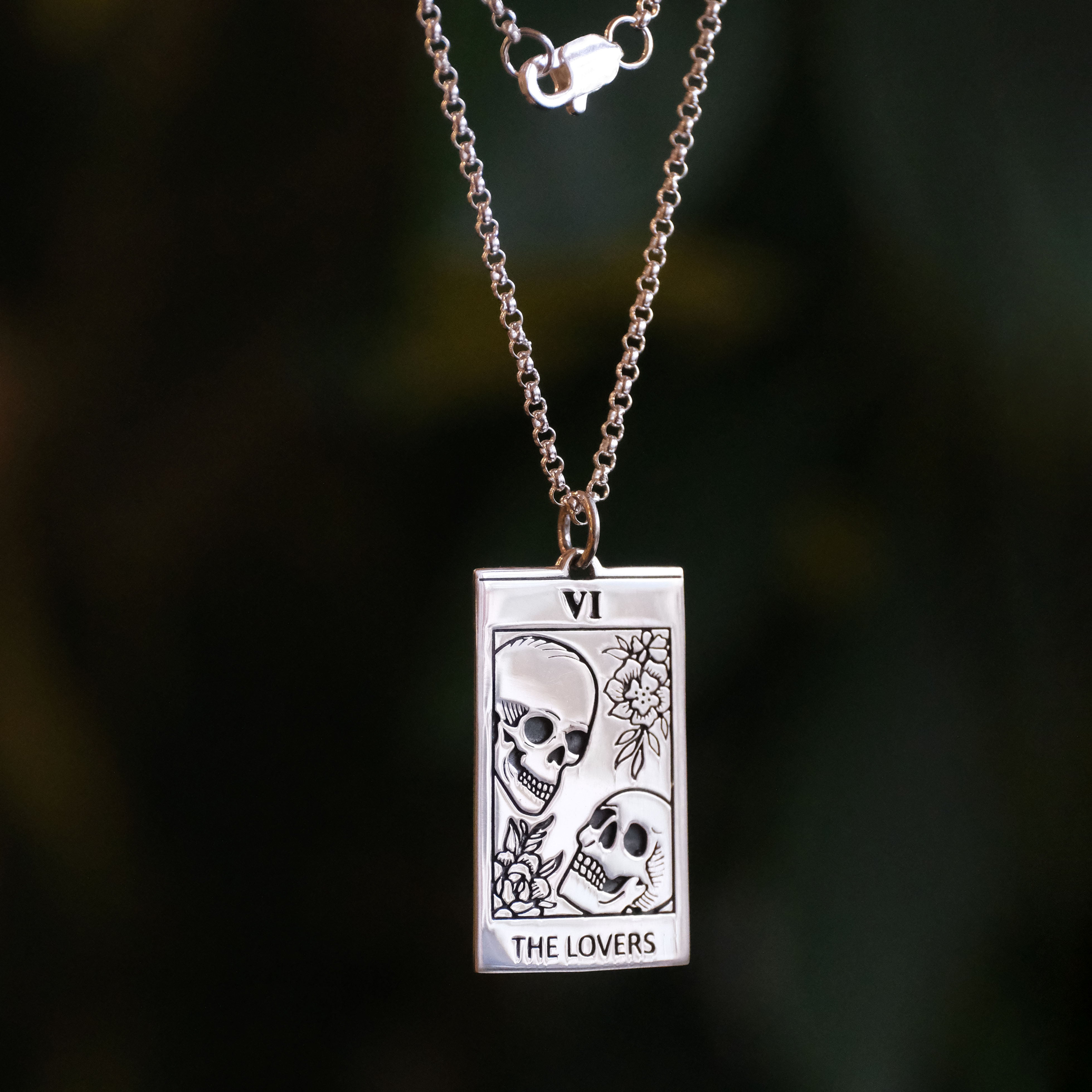 The Lovers Sterling Tarot Necklace