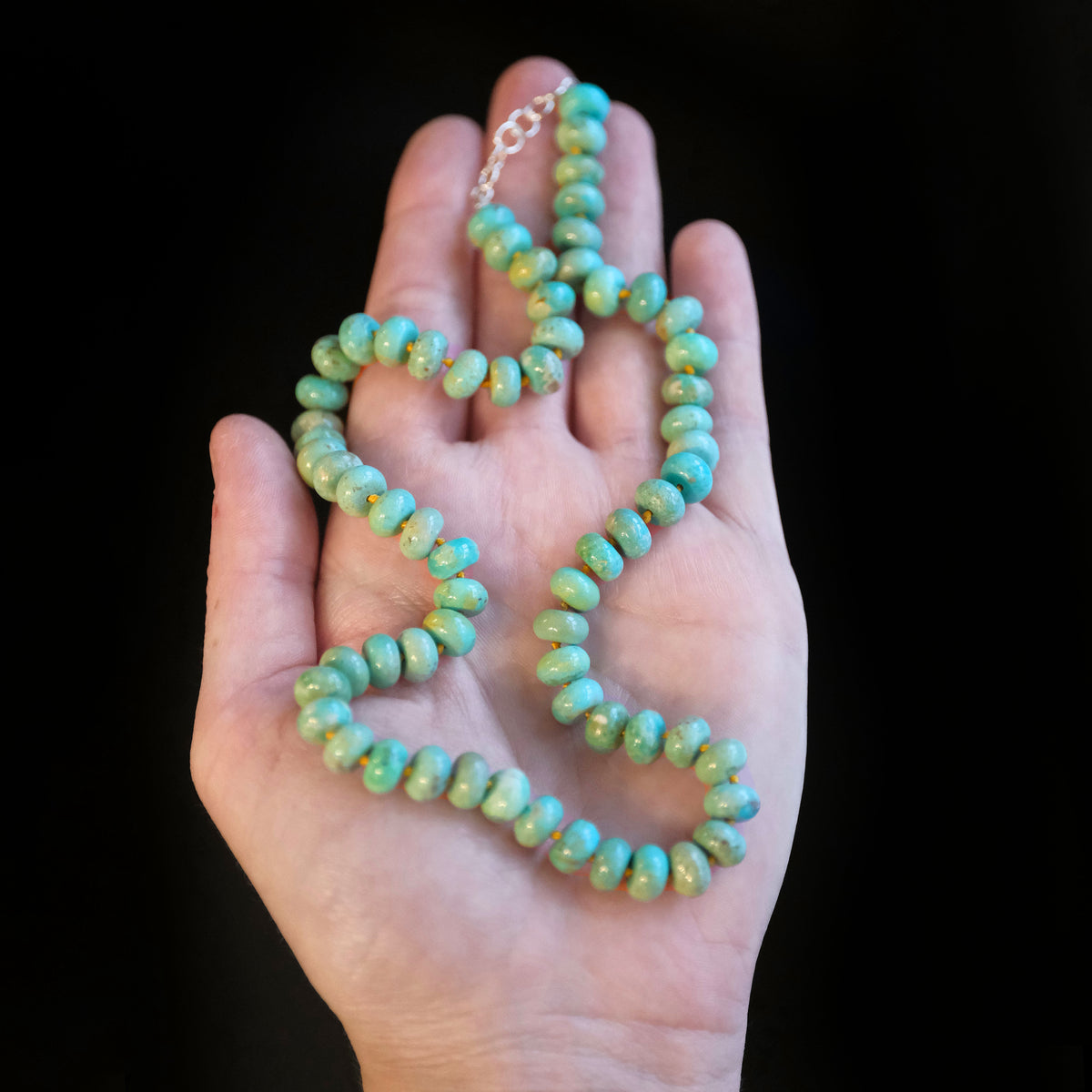 Knotted Mexican Turquoise Candy Necklace - One of a Kind
