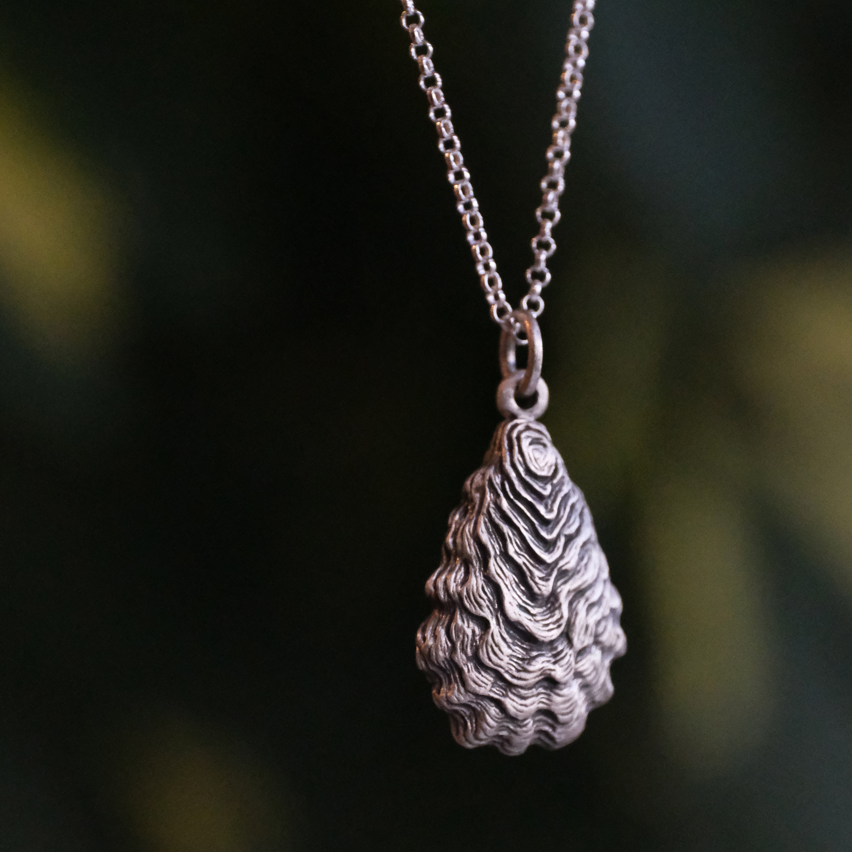 Sterling Oyster Necklace