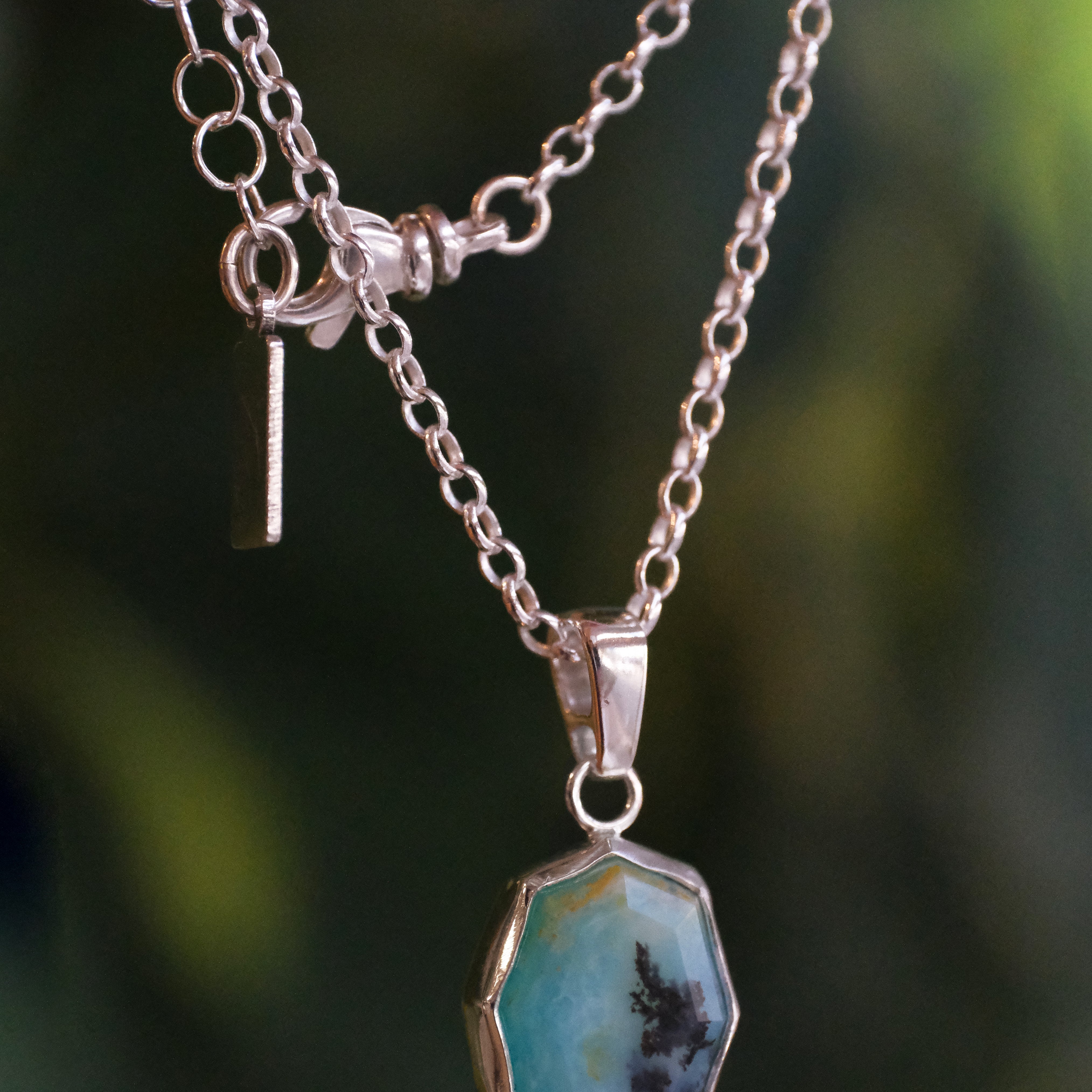 Peruvian Opal Portrait Necklace - One of a Kind