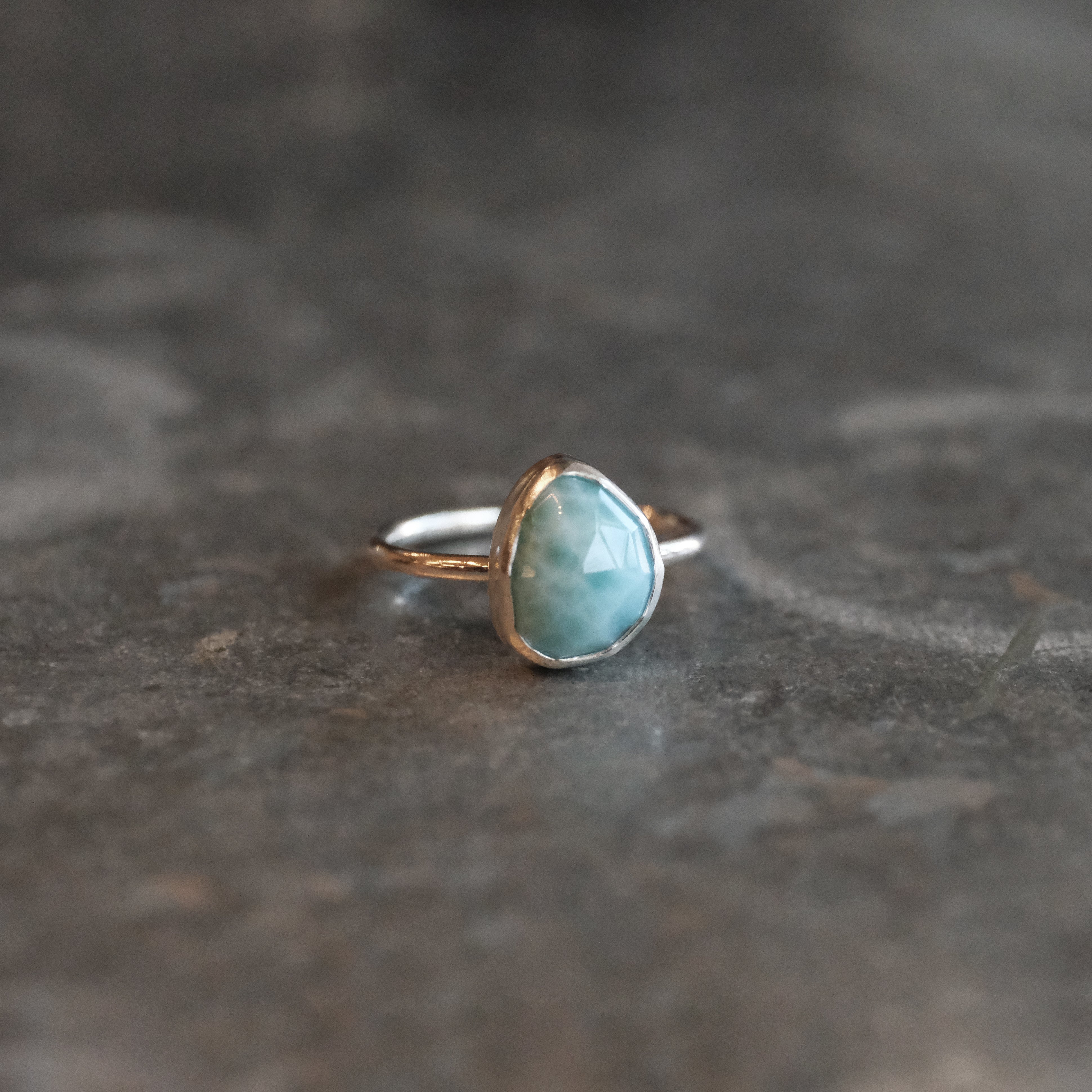 Larimar Chiquito Ring (Size 6) - One of a Kind