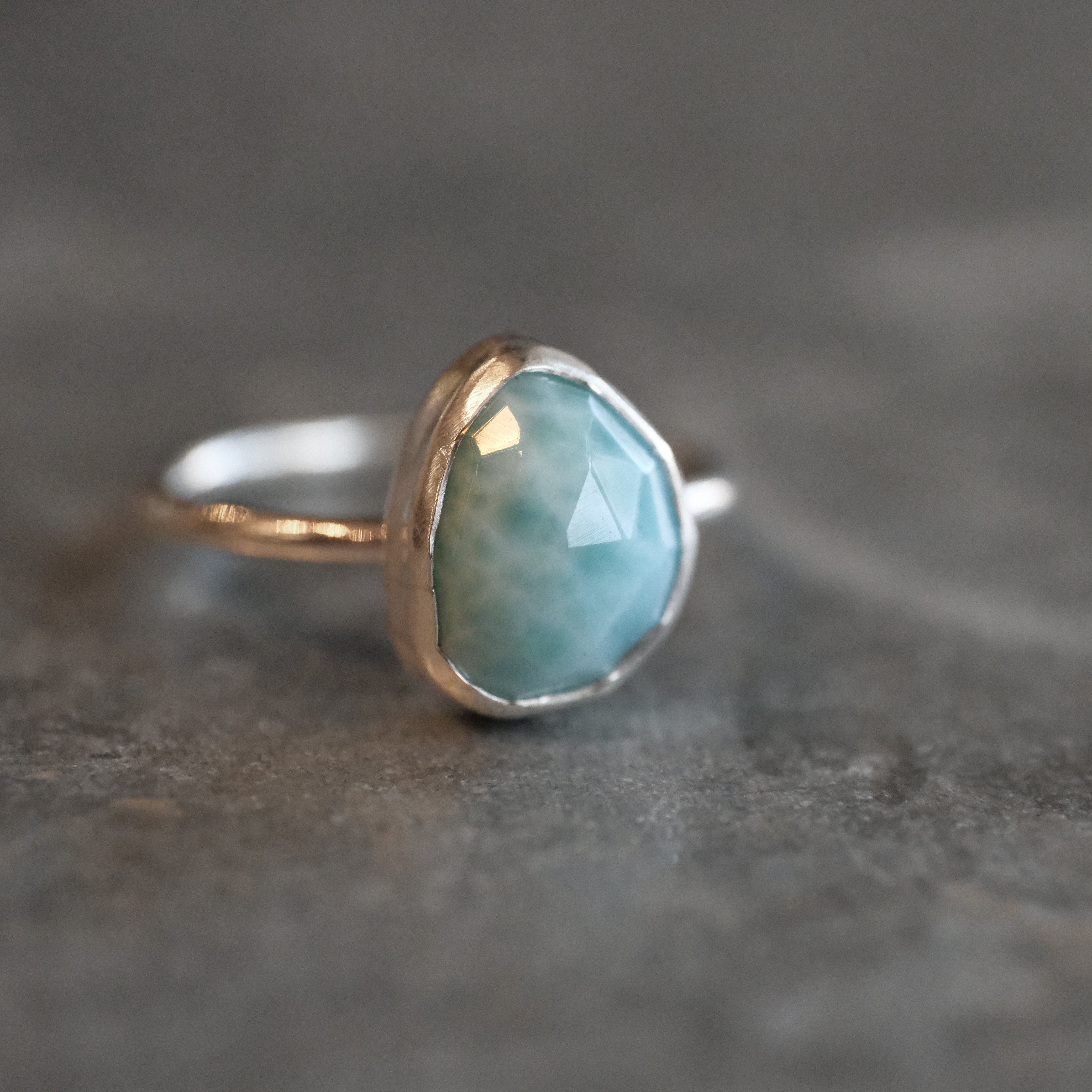 Larimar Chiquito Ring (Size 6) - One of a Kind