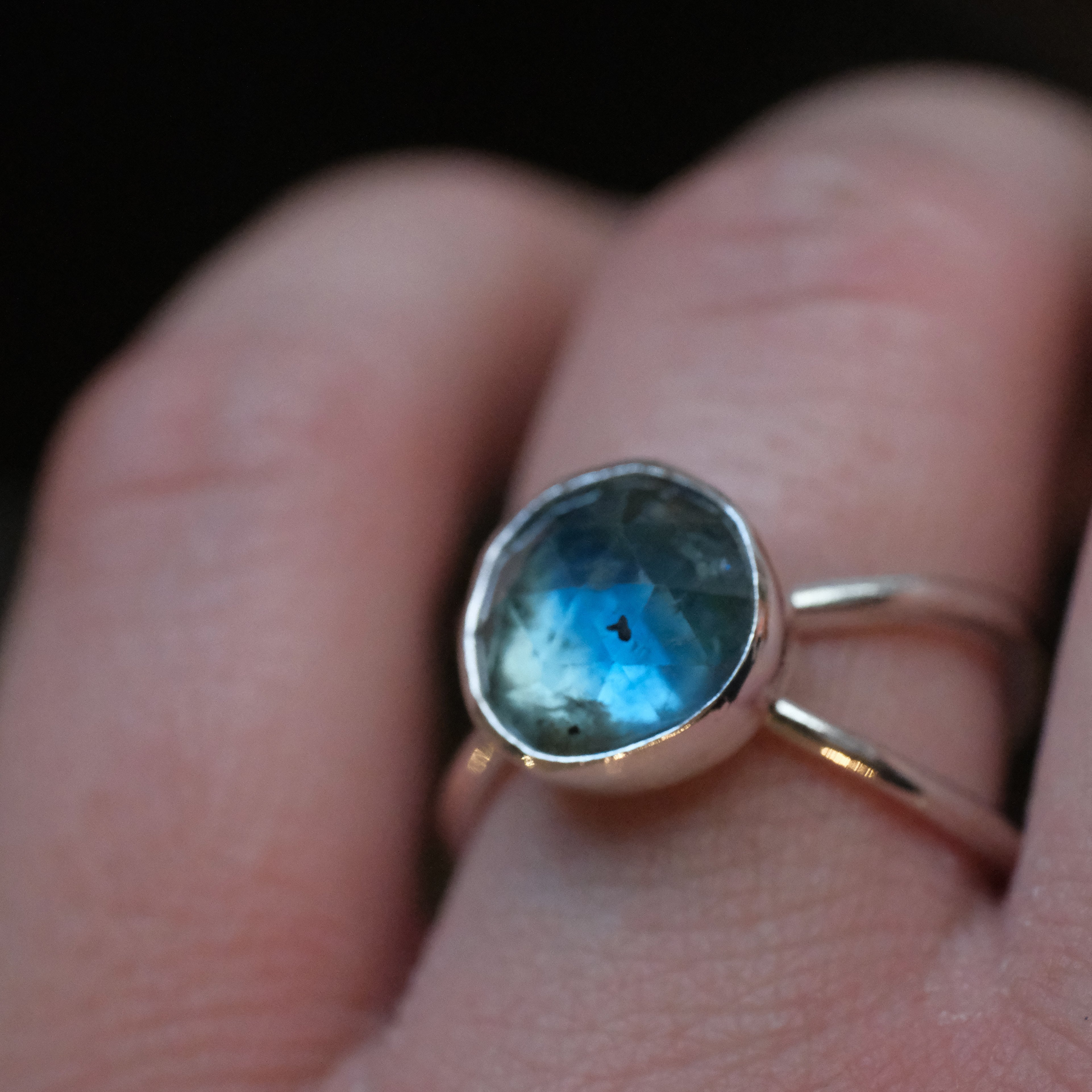Kyanite Atom Ring (Size 6) - One of a Kind