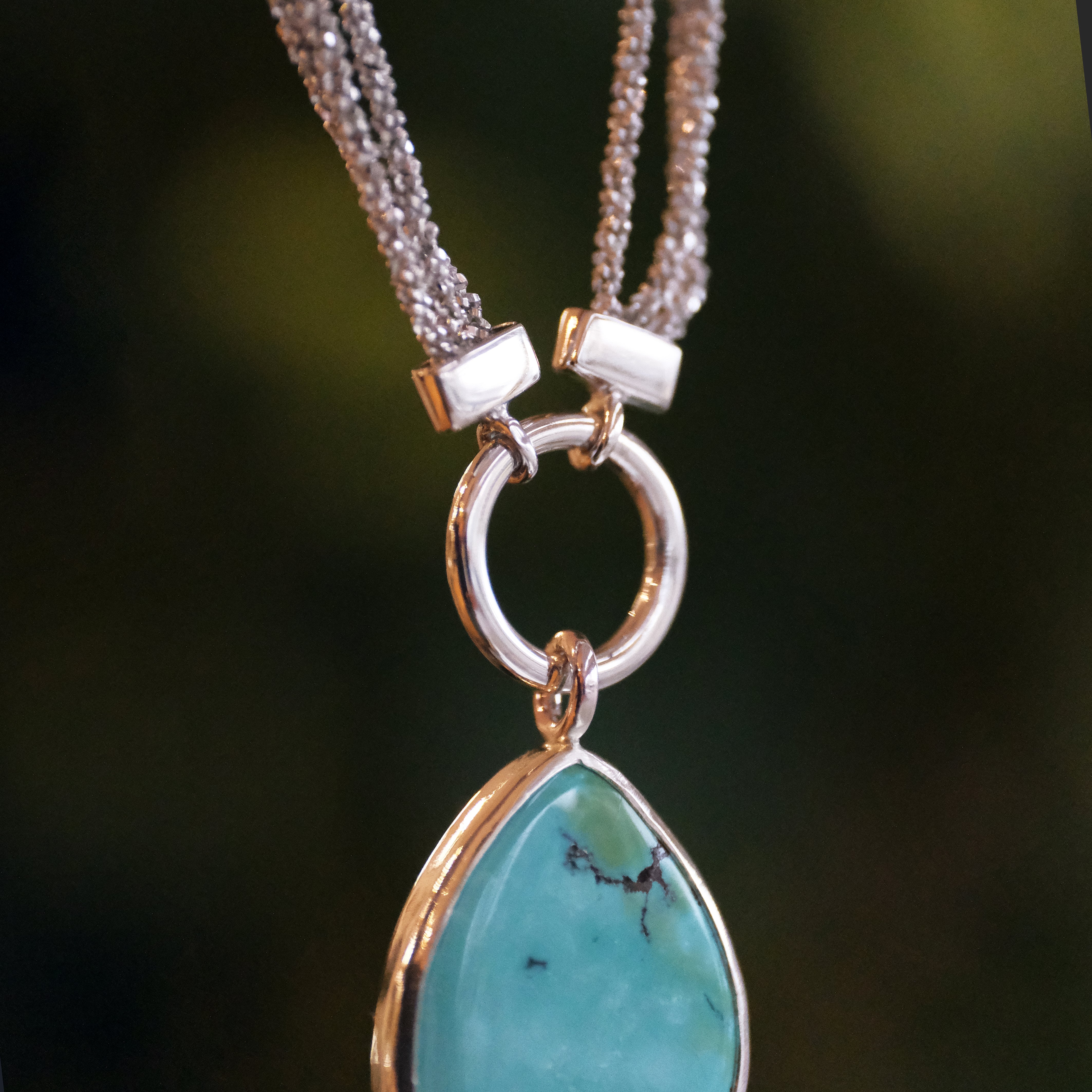 Turquoise + Sterling Malta Necklace - One of a Kind