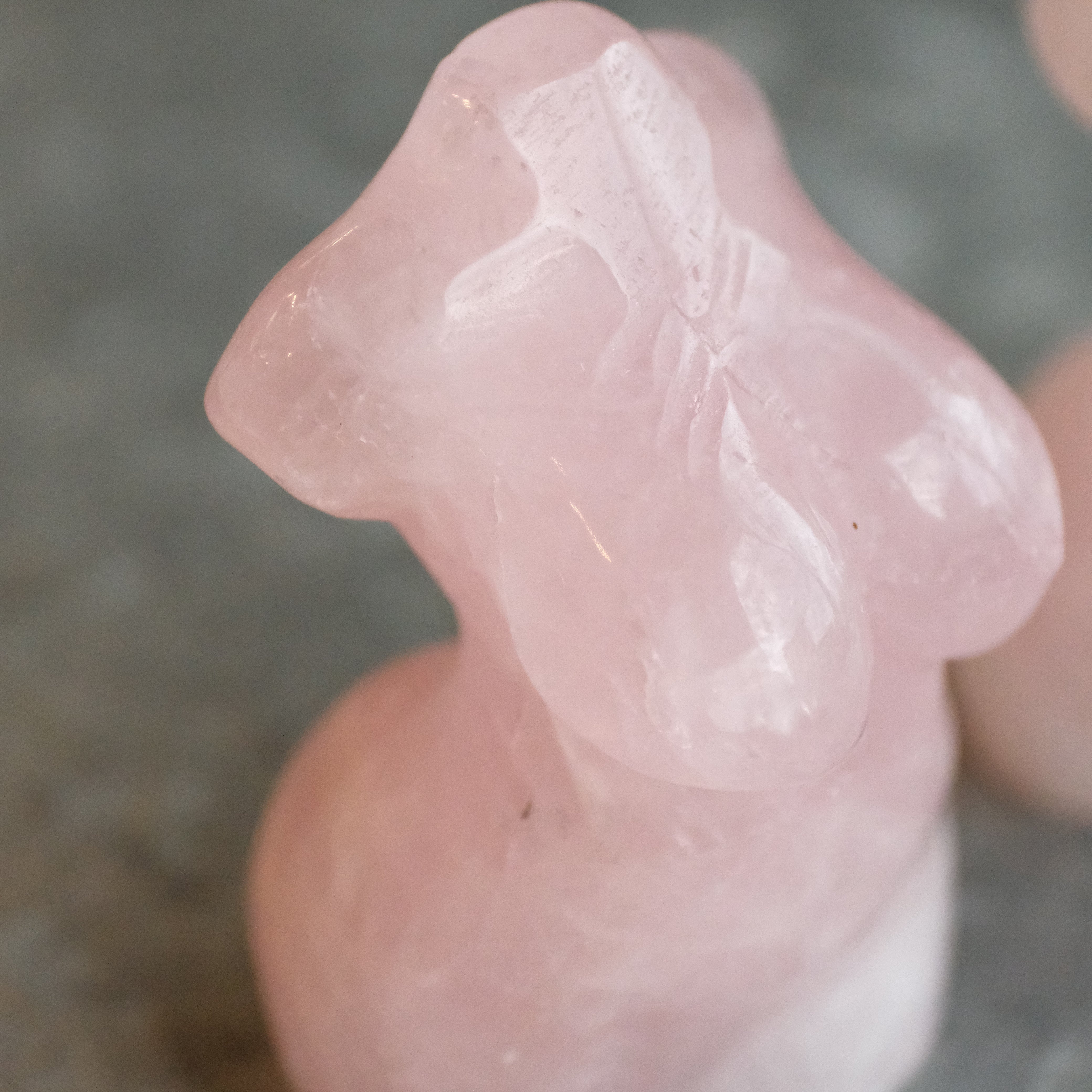 Hand Carved Rose Quartz Body