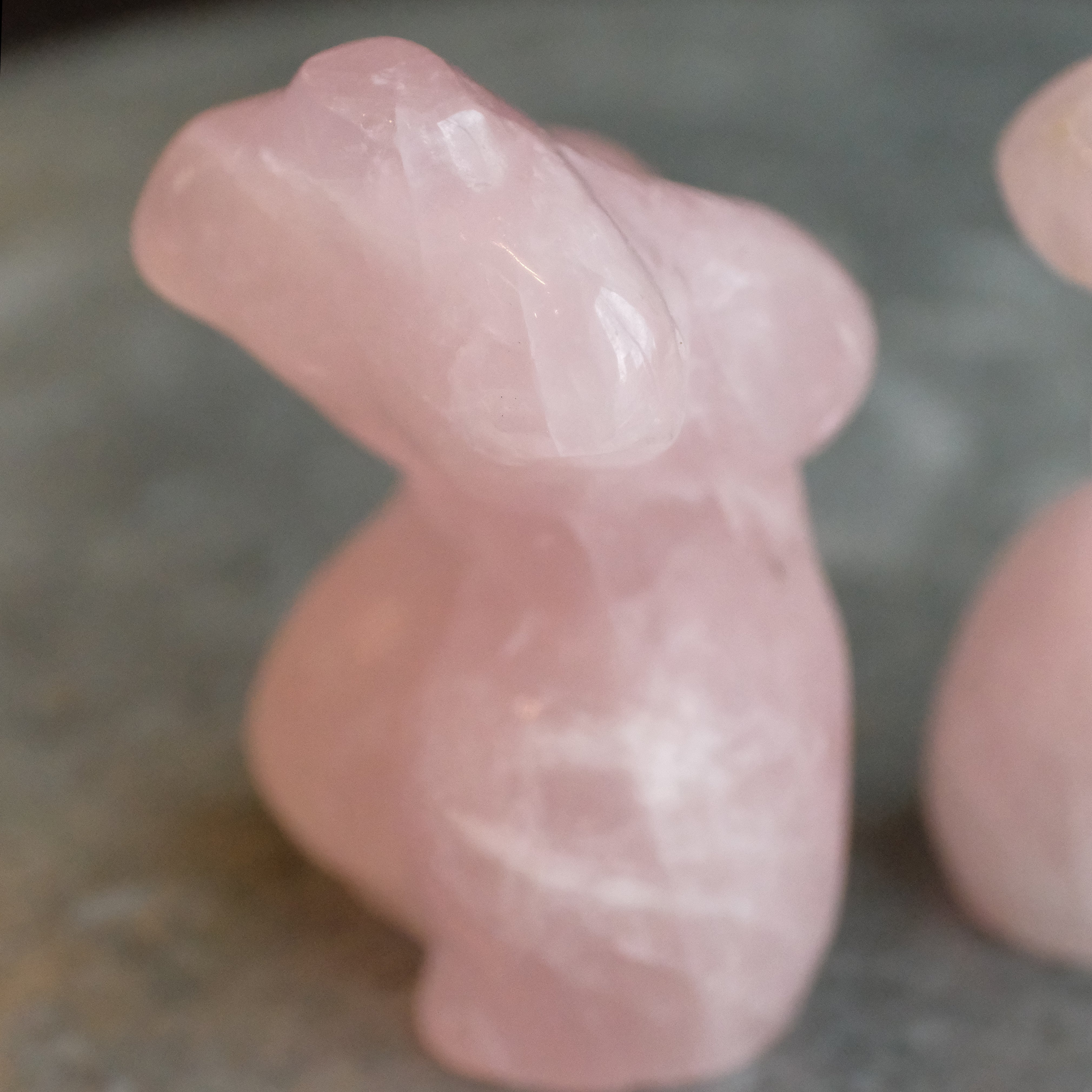 Hand Carved Rose Quartz Body