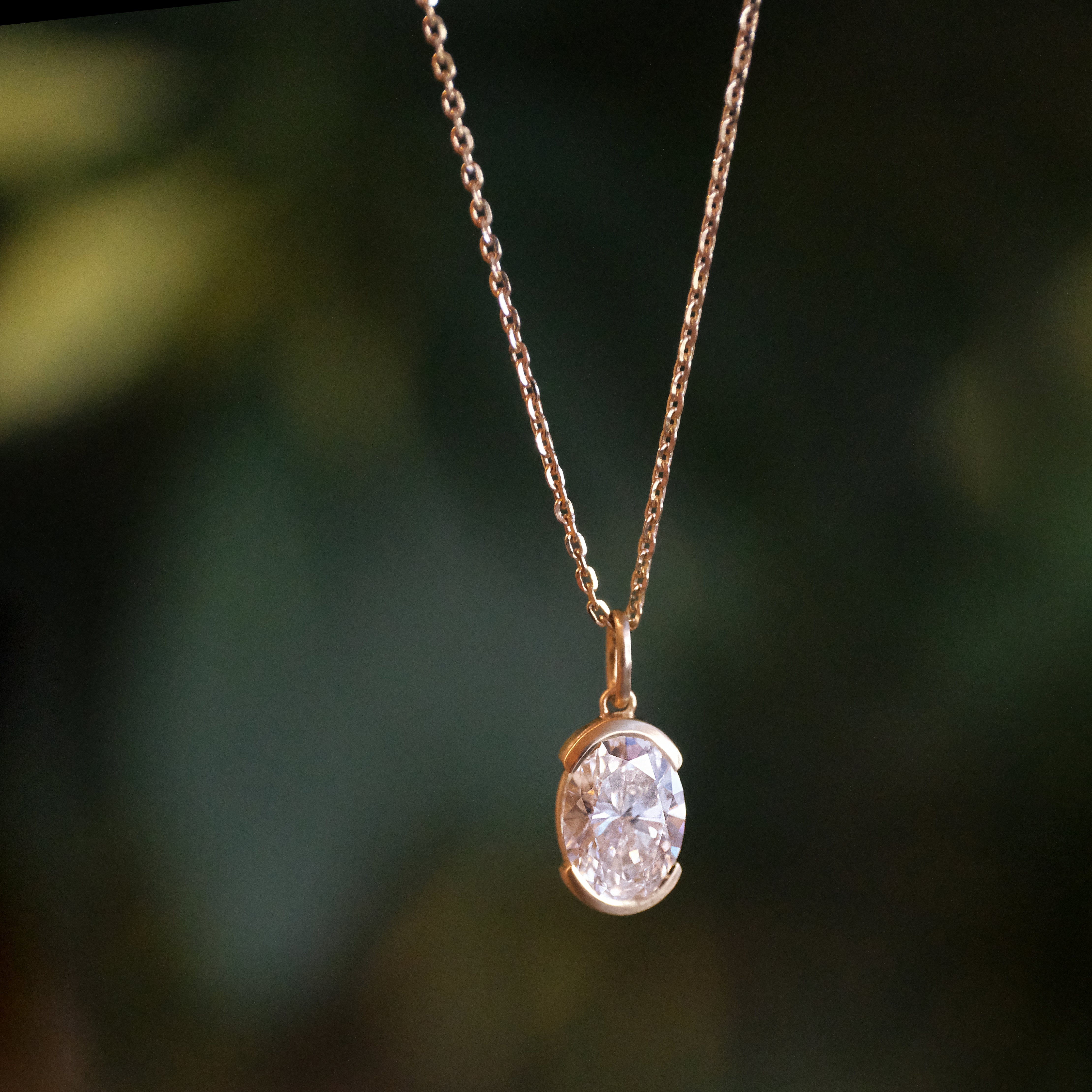 14k + Lab Diamond Sybara Necklace