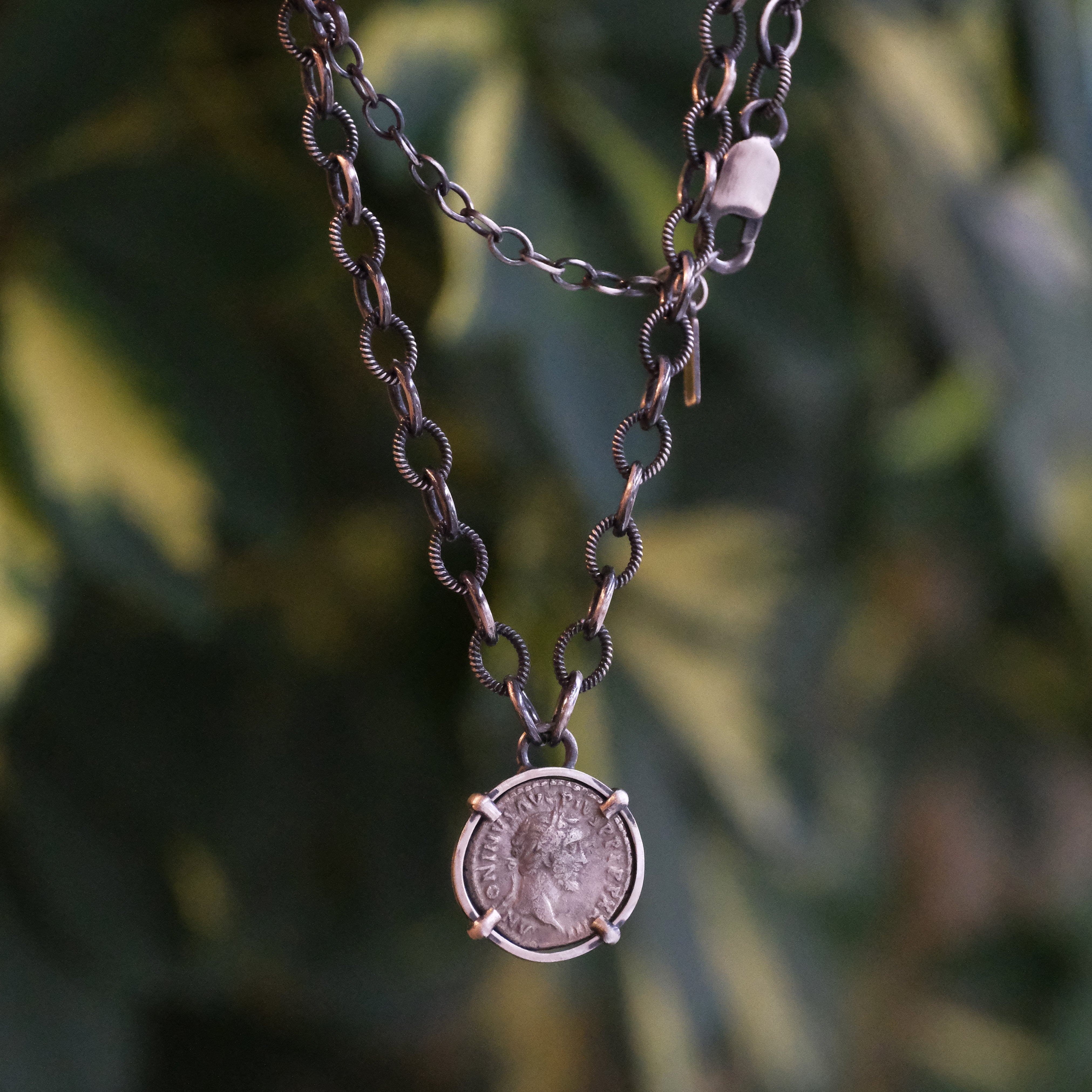 Roman Silver Denarius Coin Necklace - 200 AD - One of a Kind