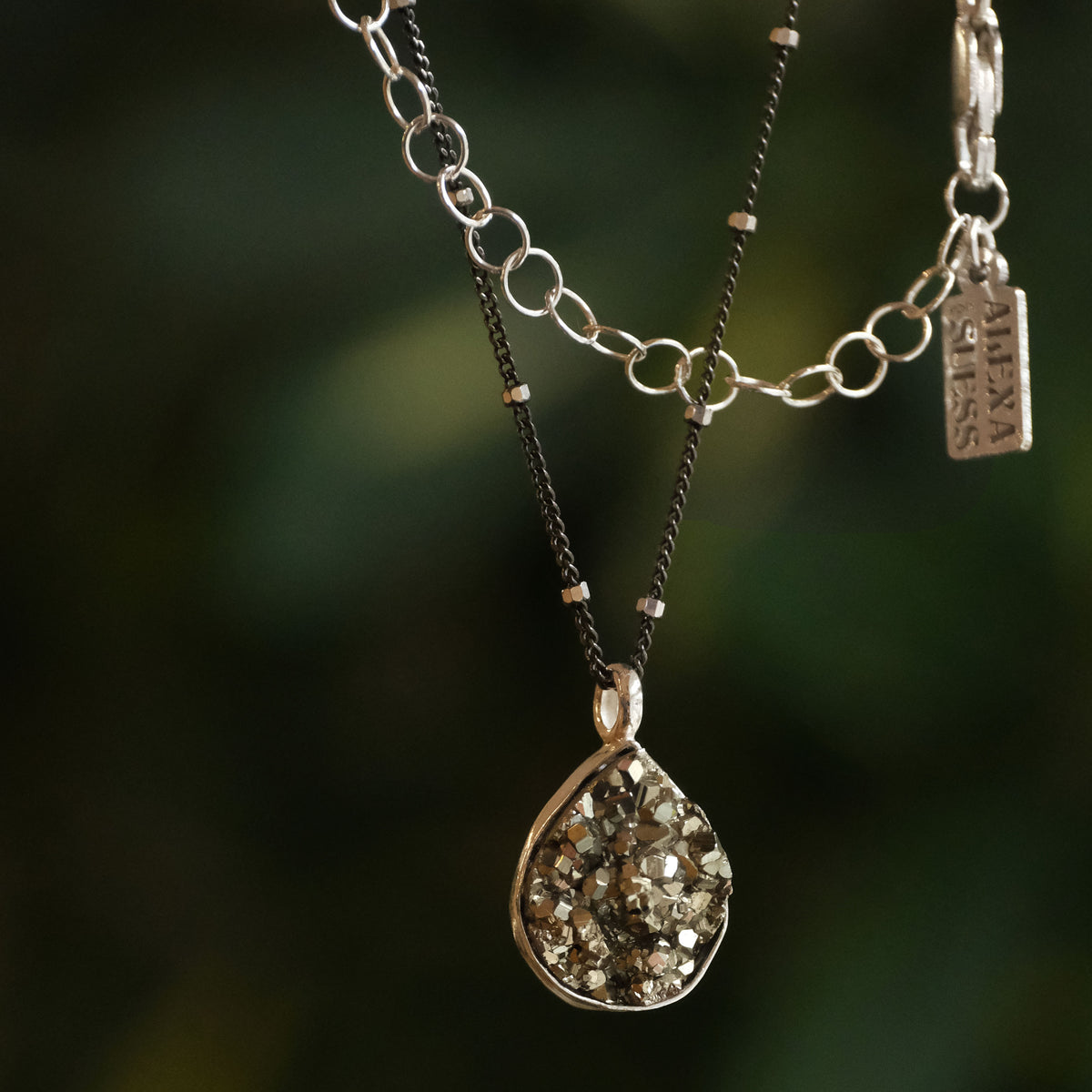 Pyrite + Sterling Galileo Necklace