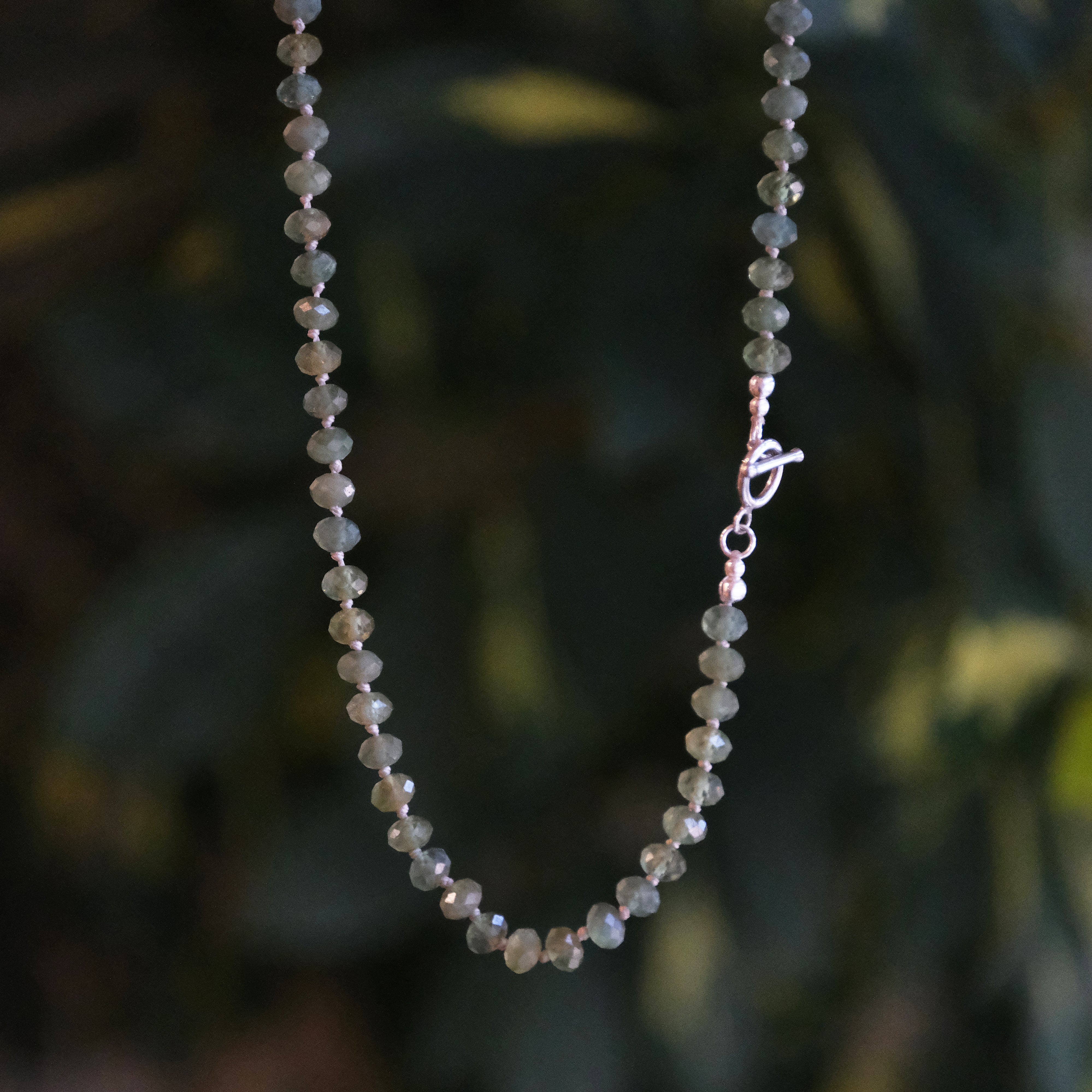 Apatite + Sterling Seagrass Necklace