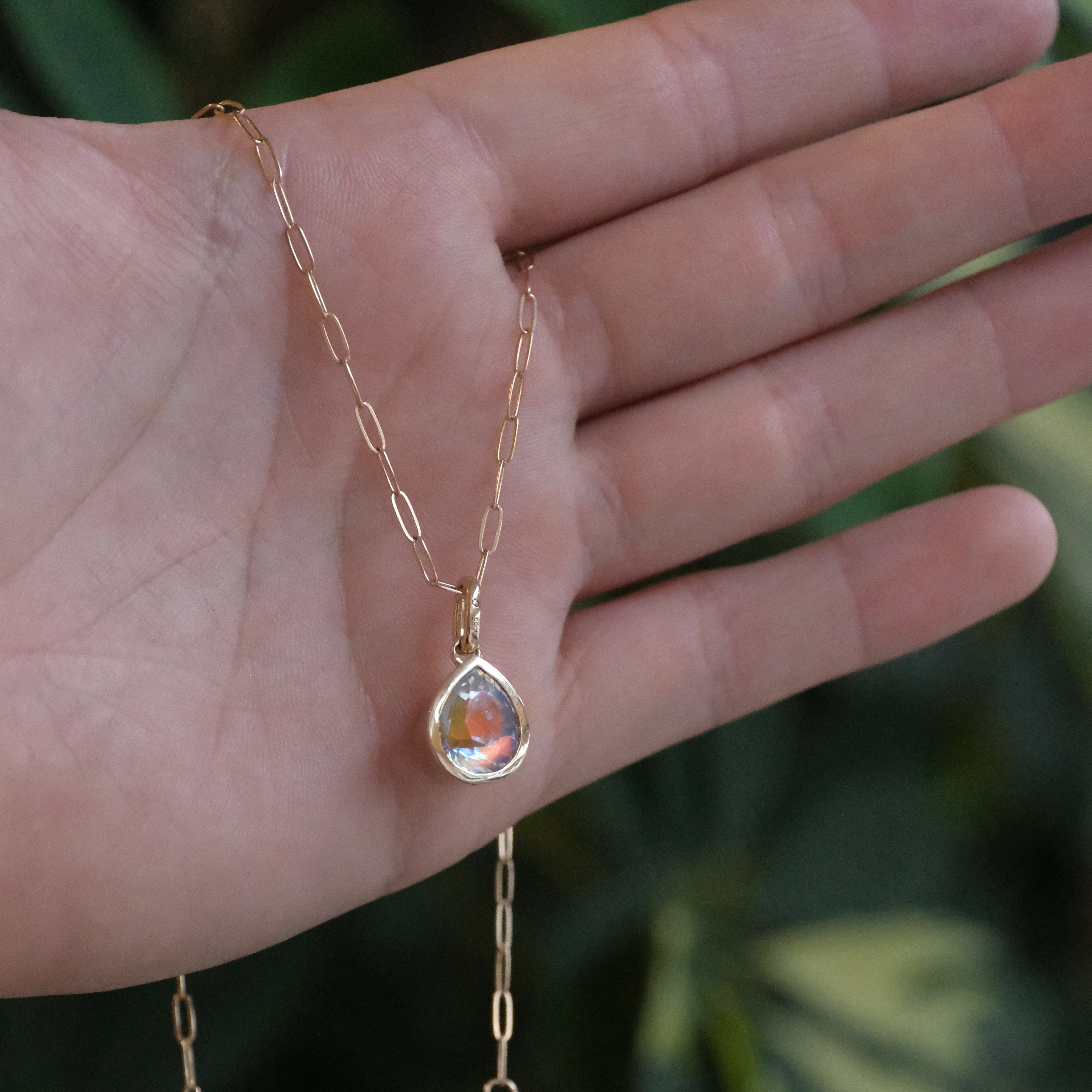 14k + Moonstone Rhiannon Necklace - One of a Kind