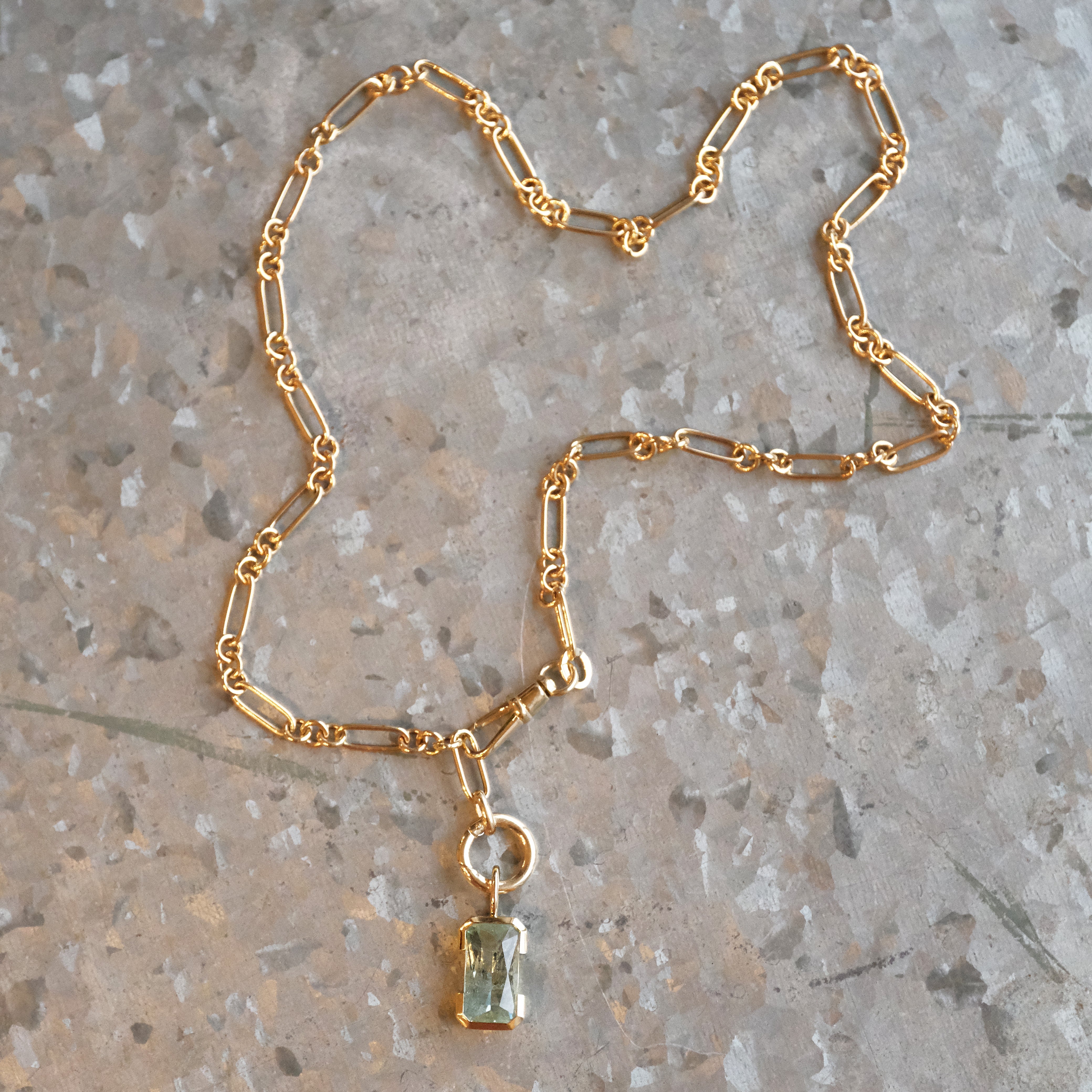 14k + Aquamarine Merelani Necklace - One of a Kind