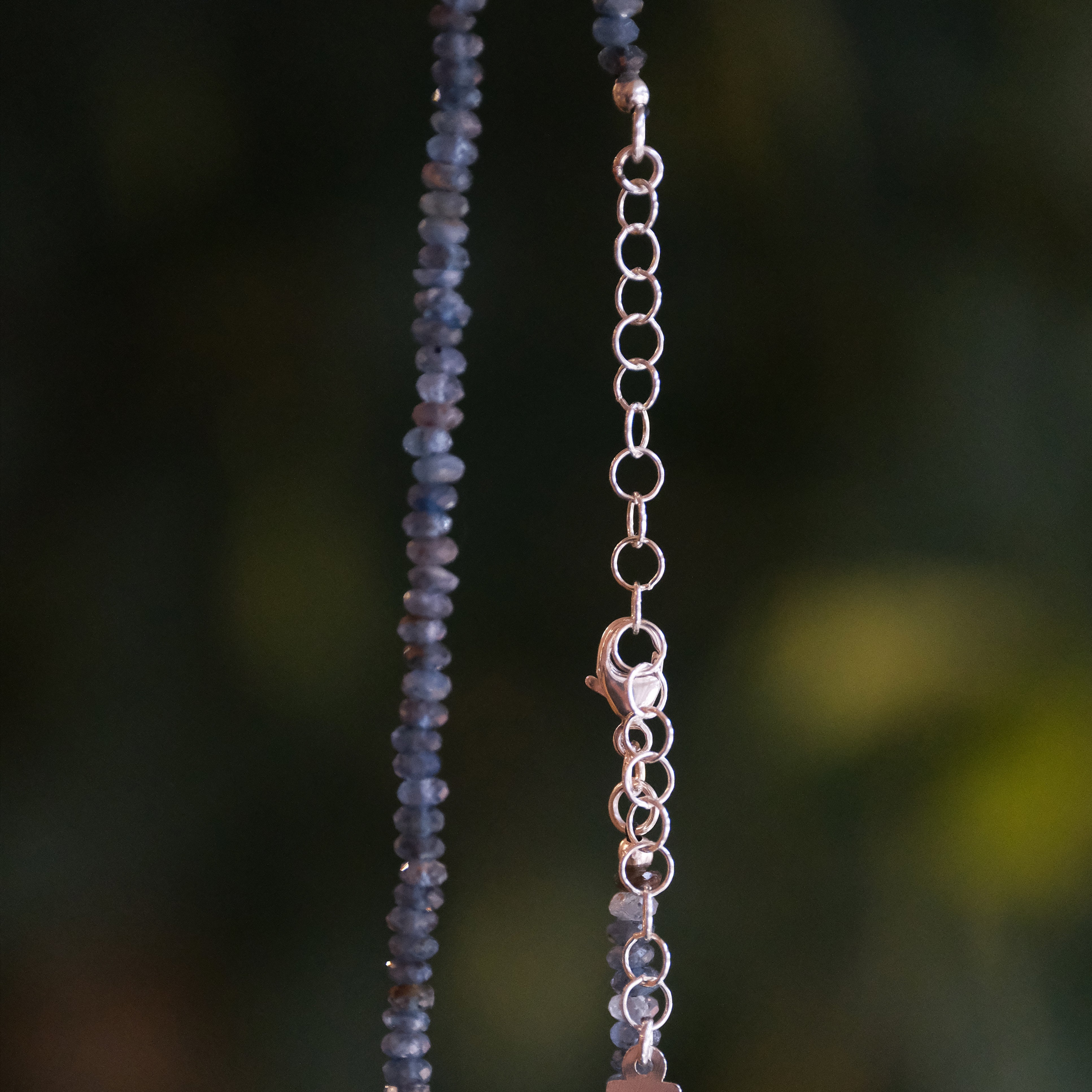 Kyanite + Pearl + Sterling Blurb Necklace