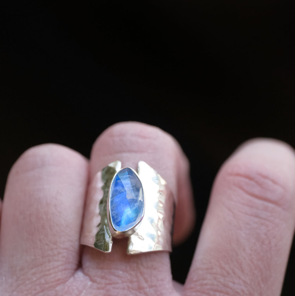 Moonstone Shield Ring (Size 7) - One of a Kind
