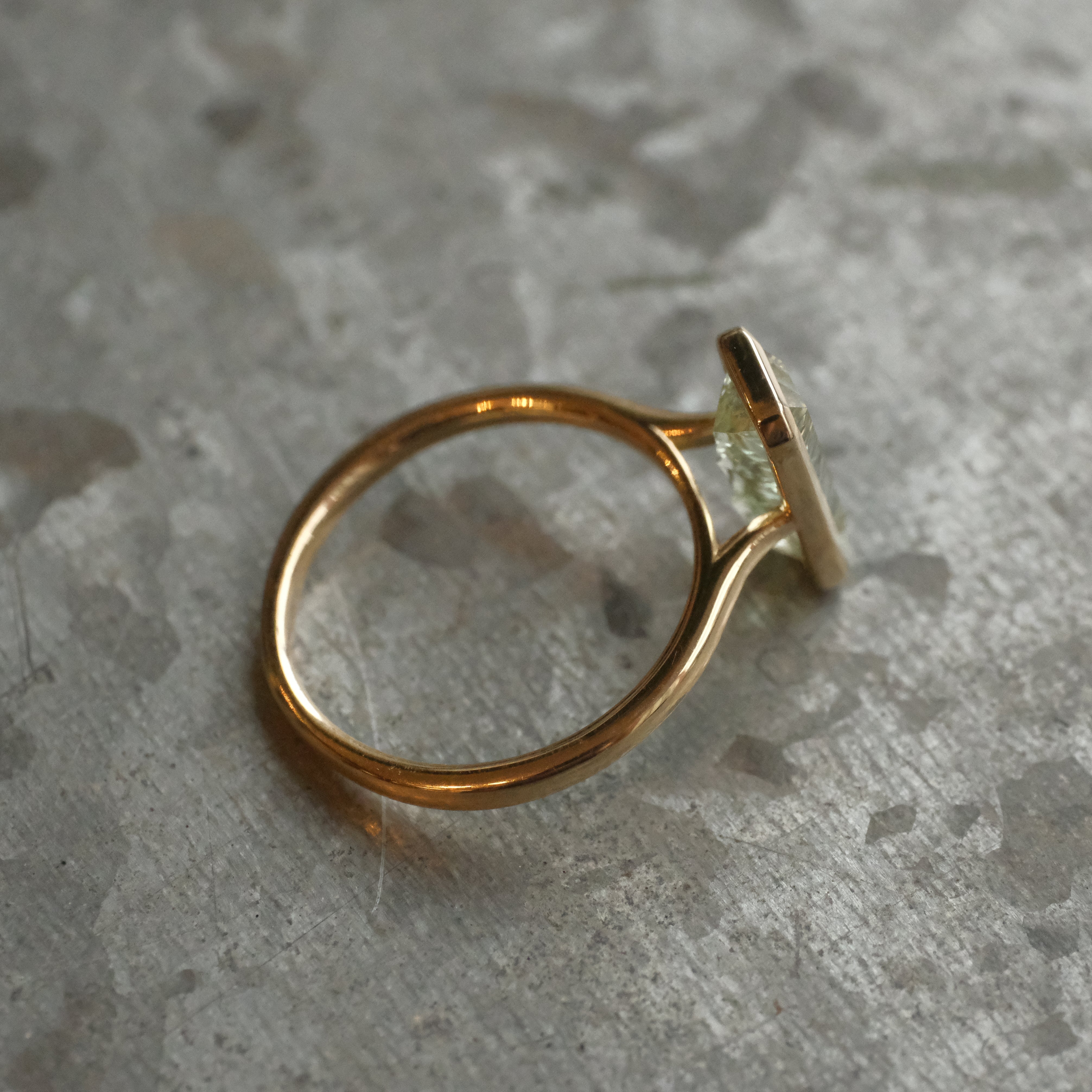 14k + Aquamarine Sastruga Ring - One of a Kind