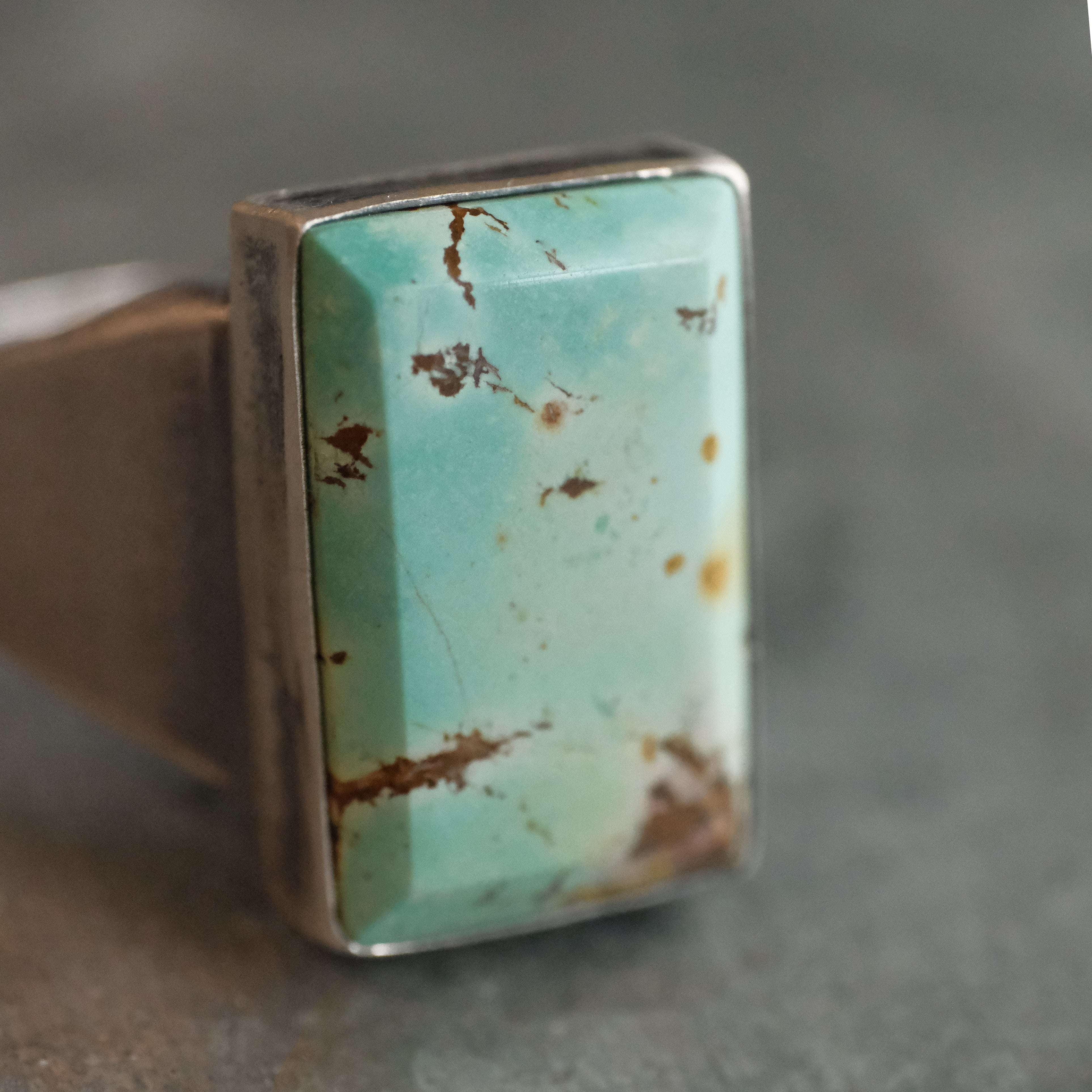 Turquoise Stepping Stone Signet Ring (Size 9) - One of a Kind