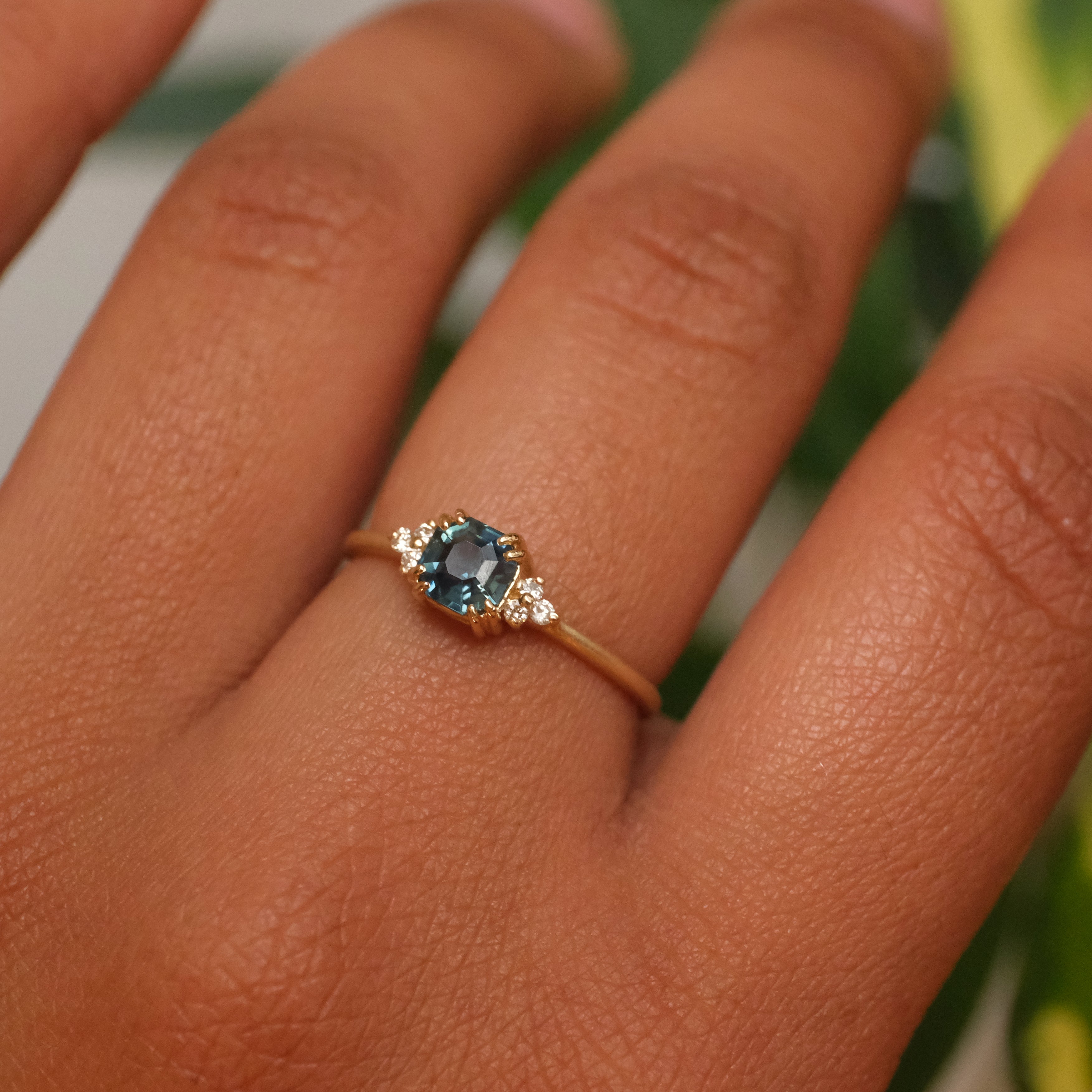 14k Sapphire + Diamond Eloise Ring - One of a Kind
