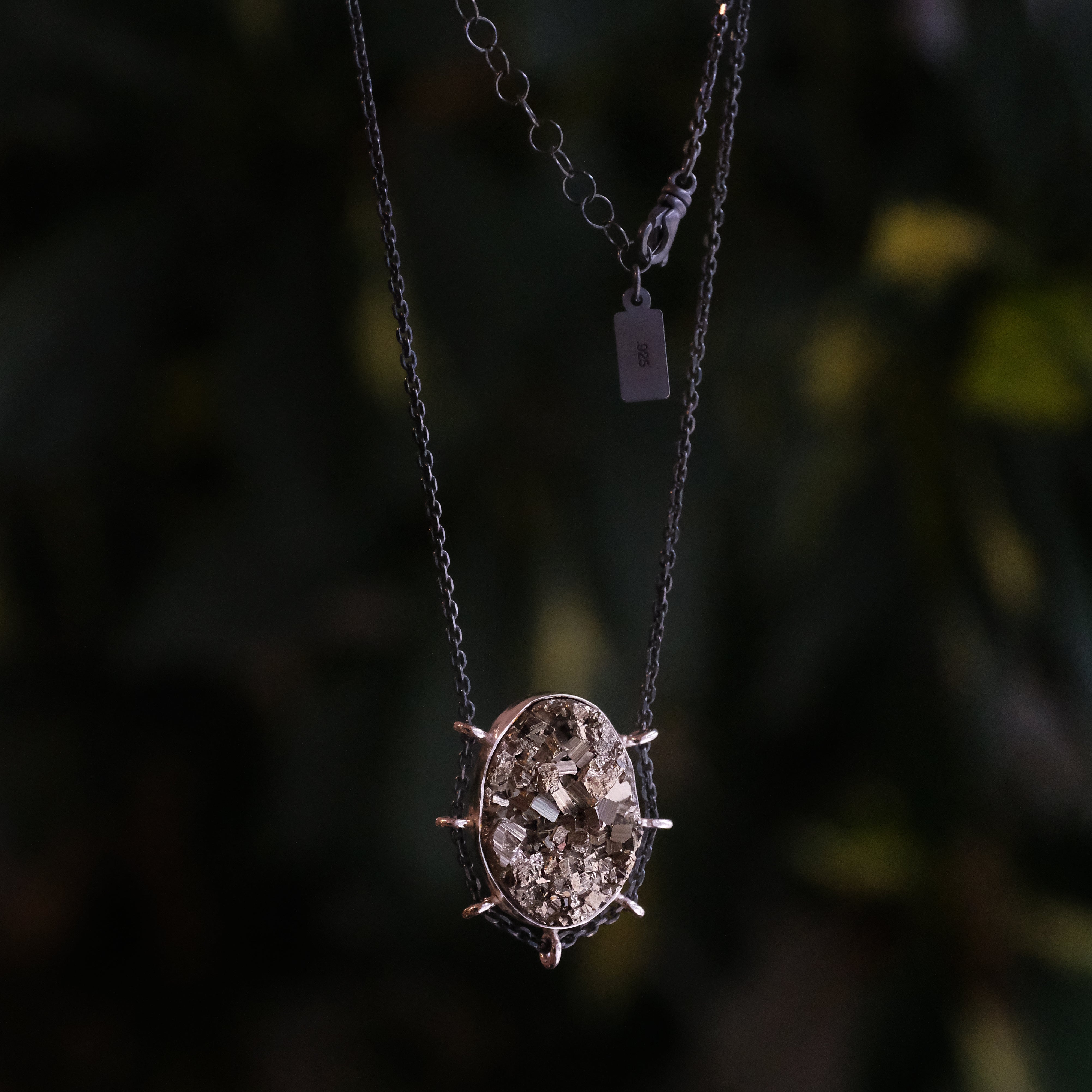 Sterling + Pyrite Path Necklace - One of a Kind