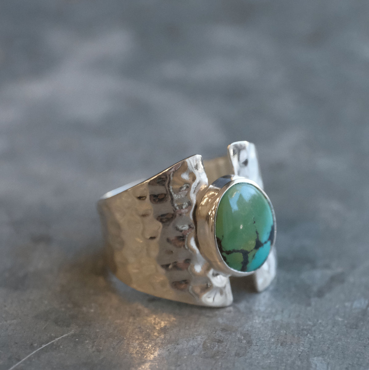 Turquoise Shield Ring (Size 9) - One of a Kind