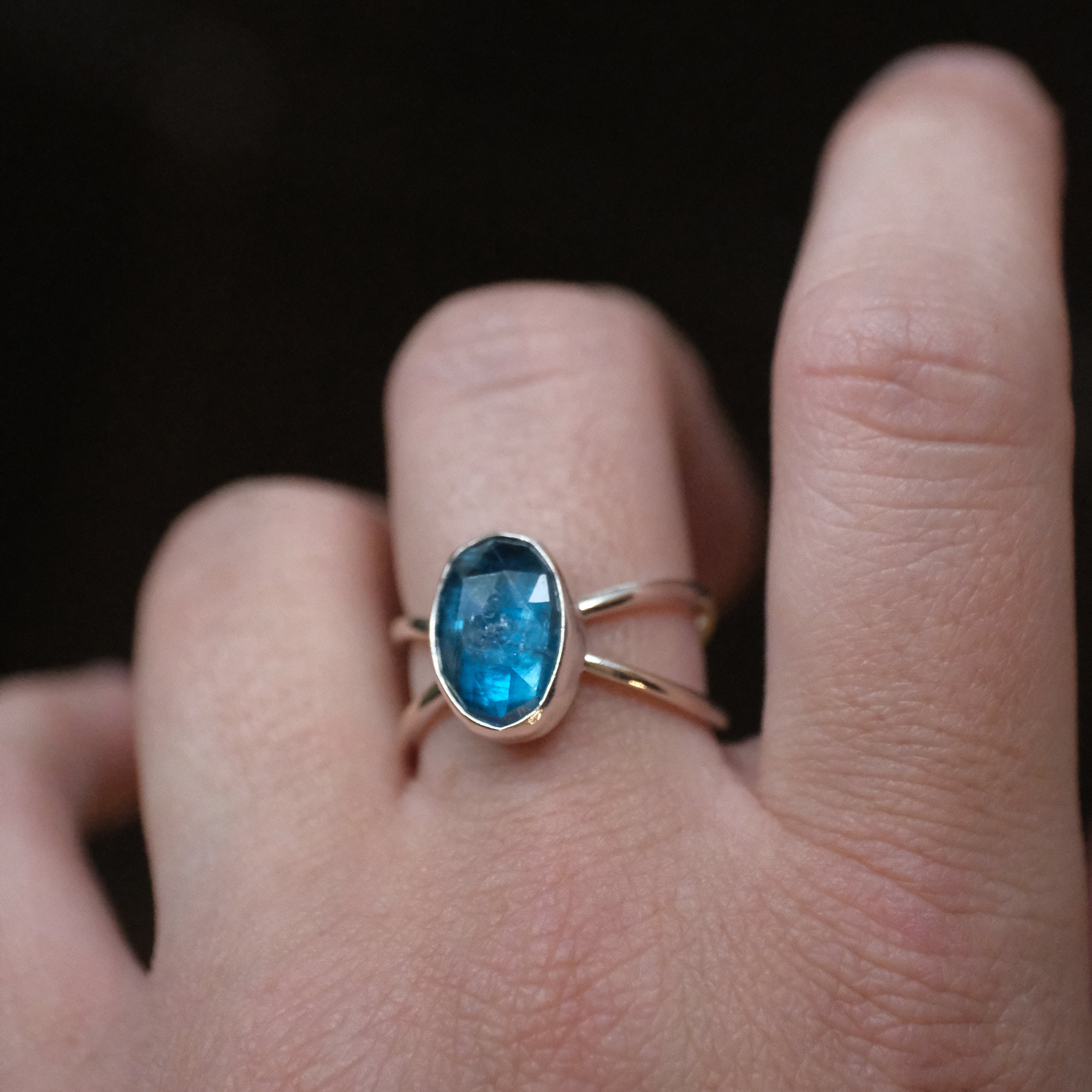 Kyanite Atom Ring (Size 8) - One of a Kind