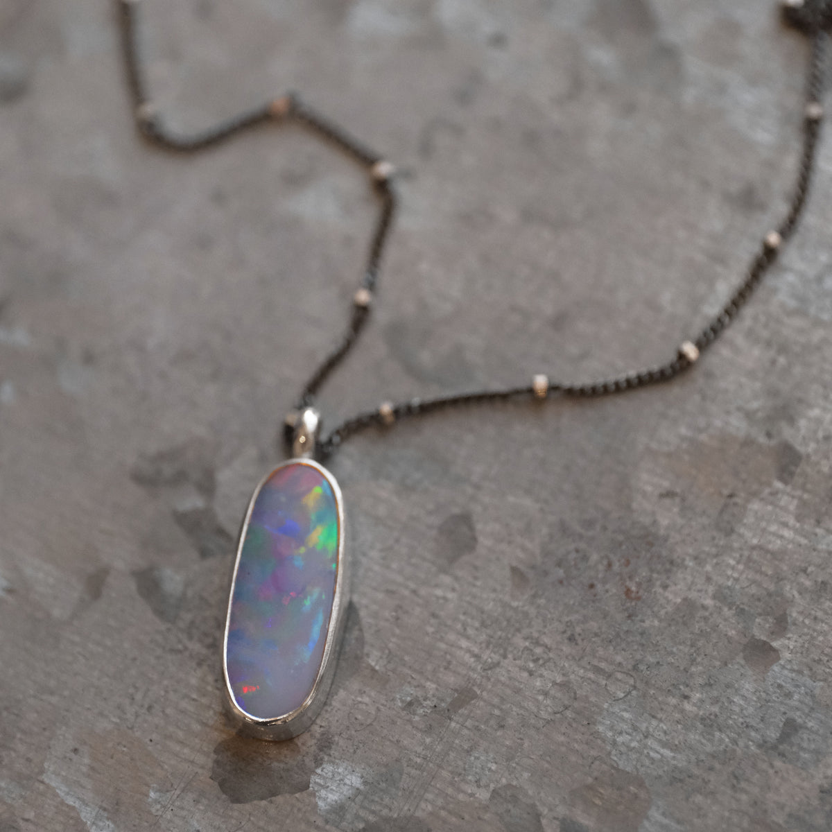 Australian Opal Galileo Necklace - One of a Kind