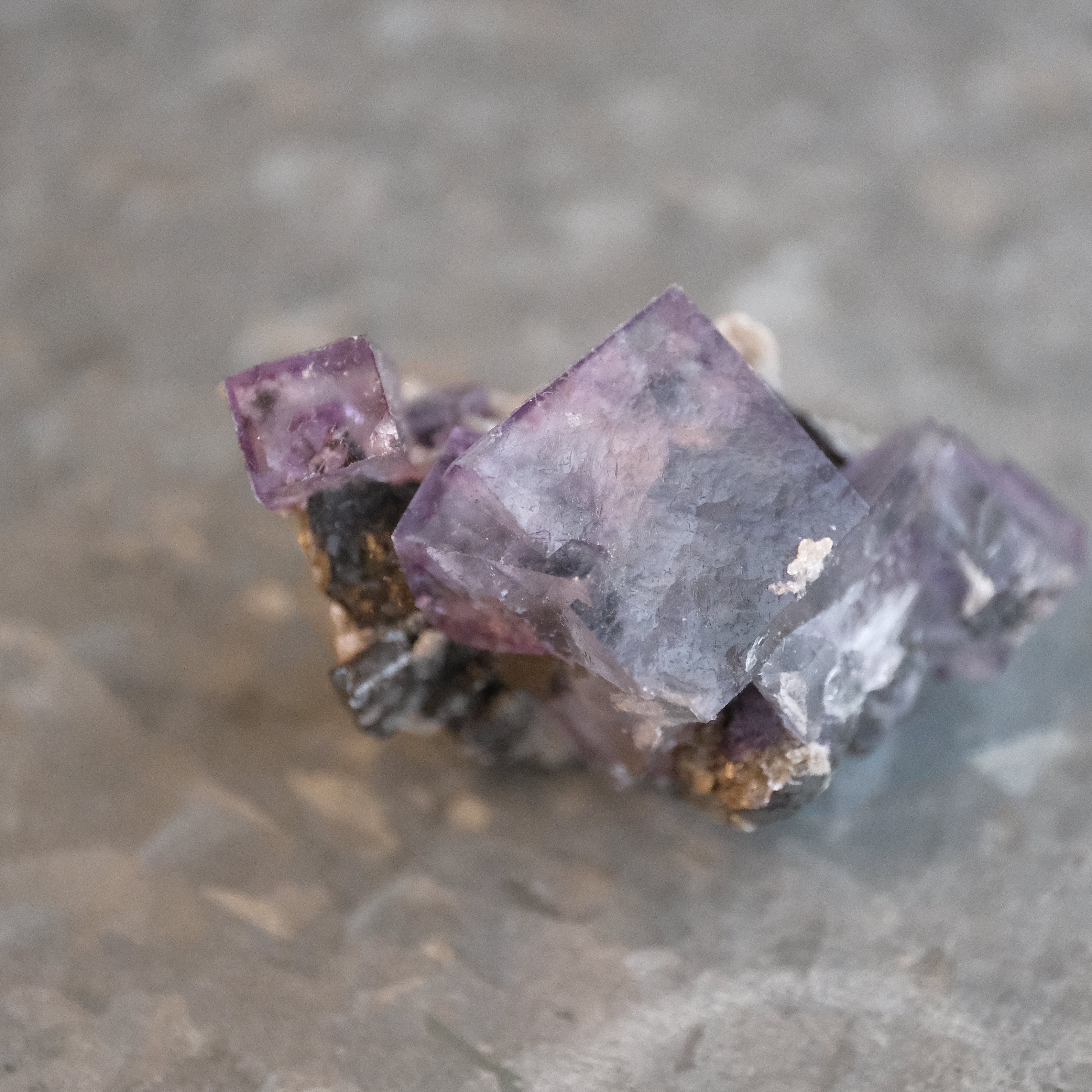 Chinese Cubic Purple Fluorite Specimen