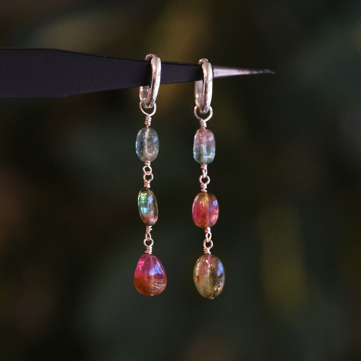 Tourmaline + Sterling Juicy Huggers - One of a Kind