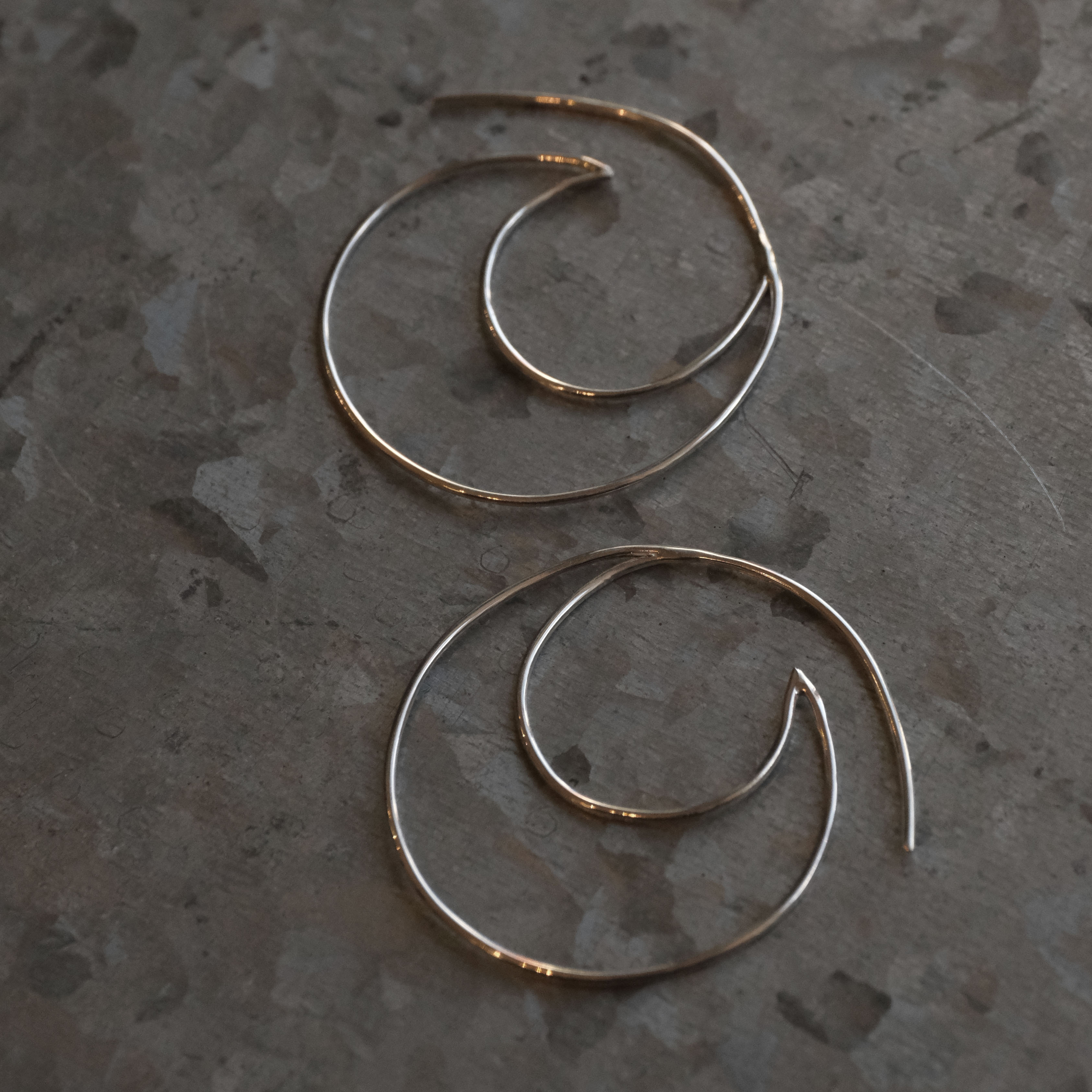 Sterling Open Wave Earrings