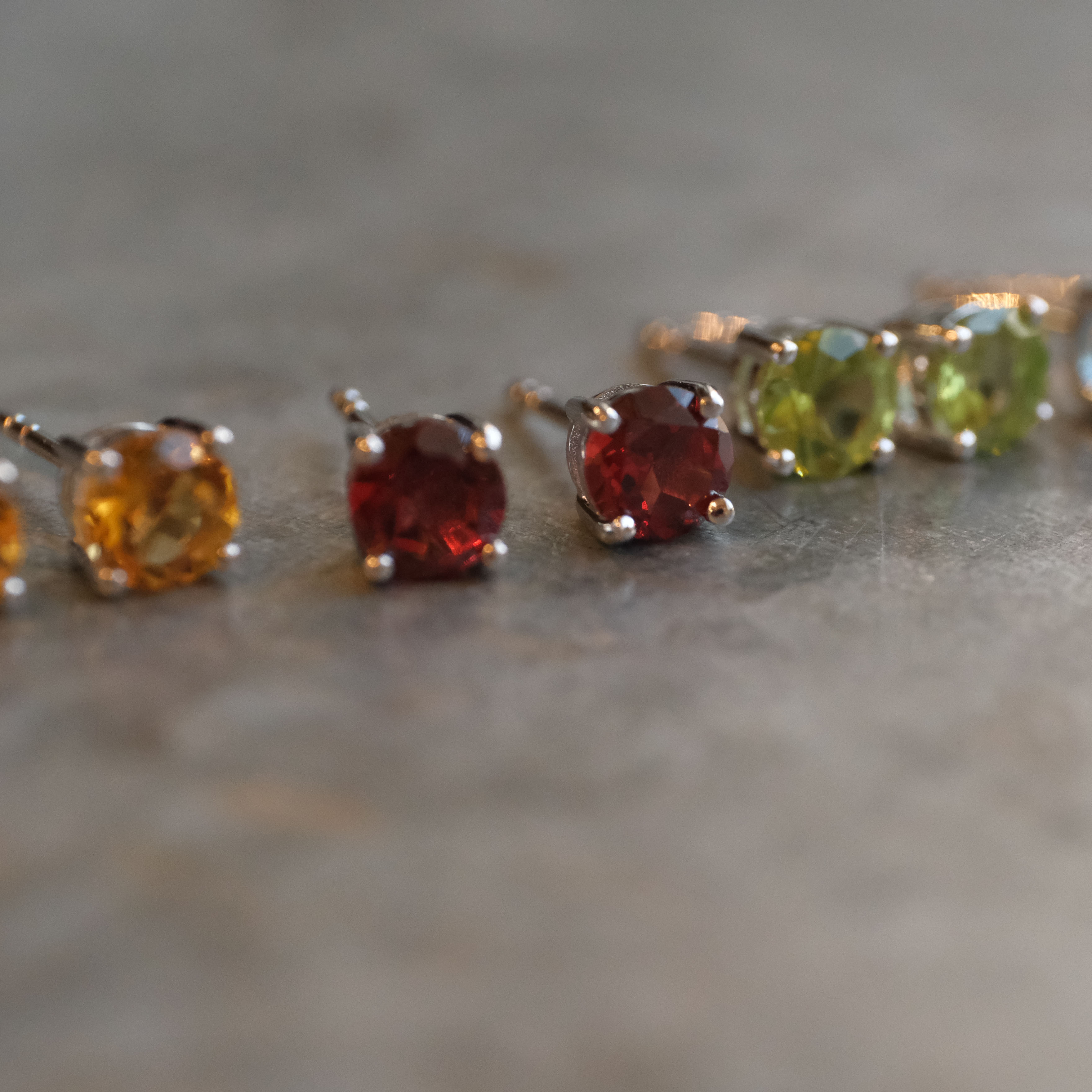 Garnet Essential Stud Earrings