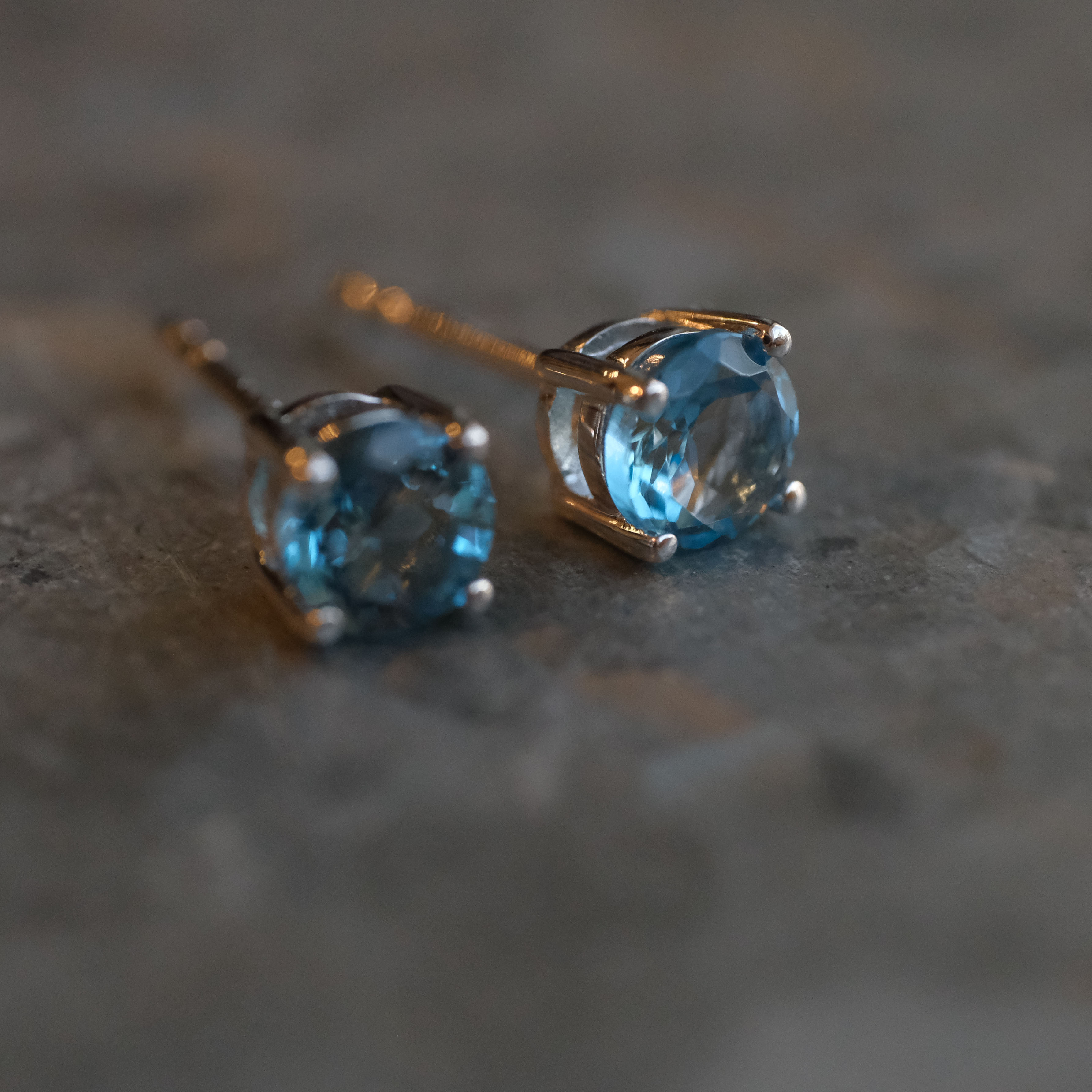 Blue Topaz Essential Stud Earrings