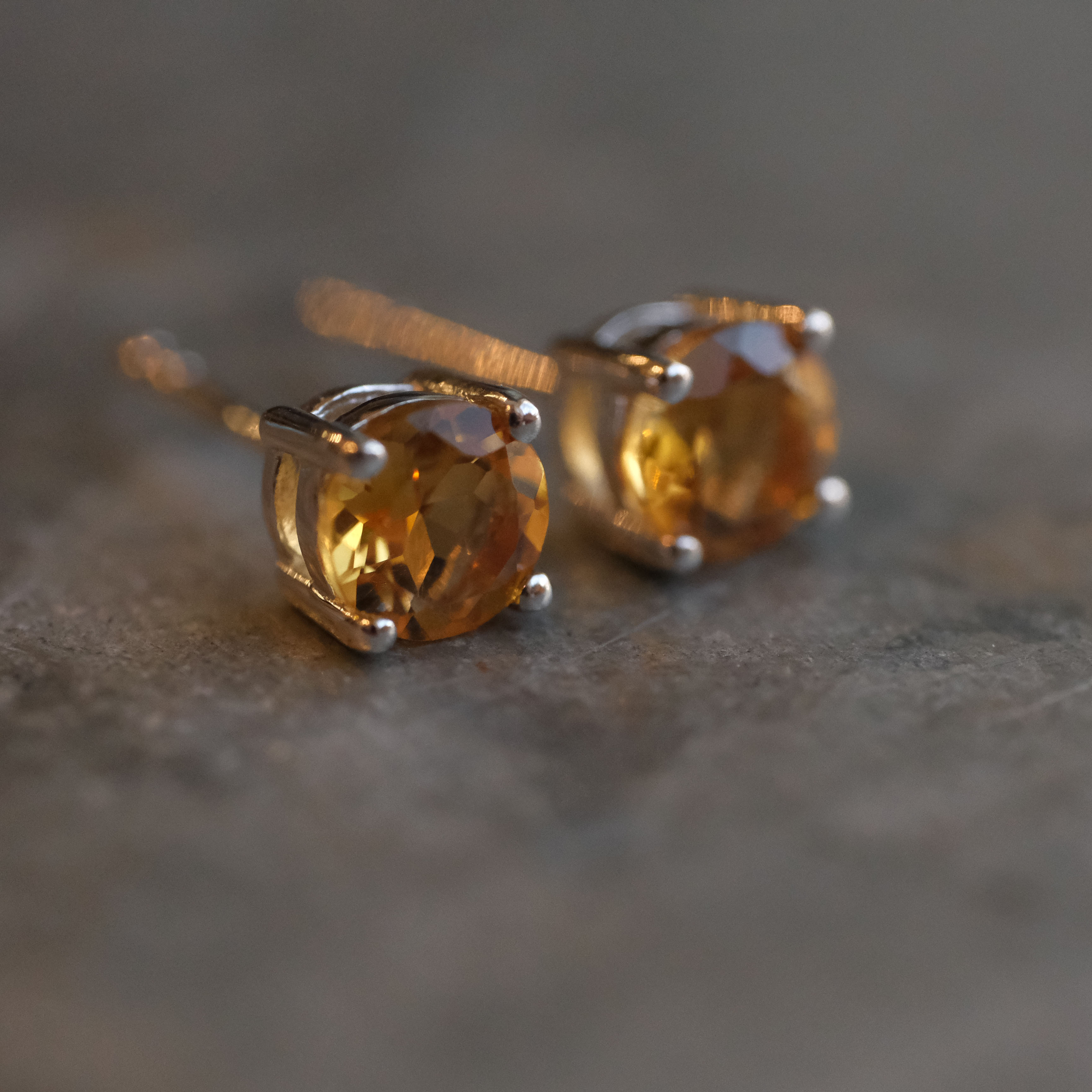 Golden Topaz Essential Stud Earrings