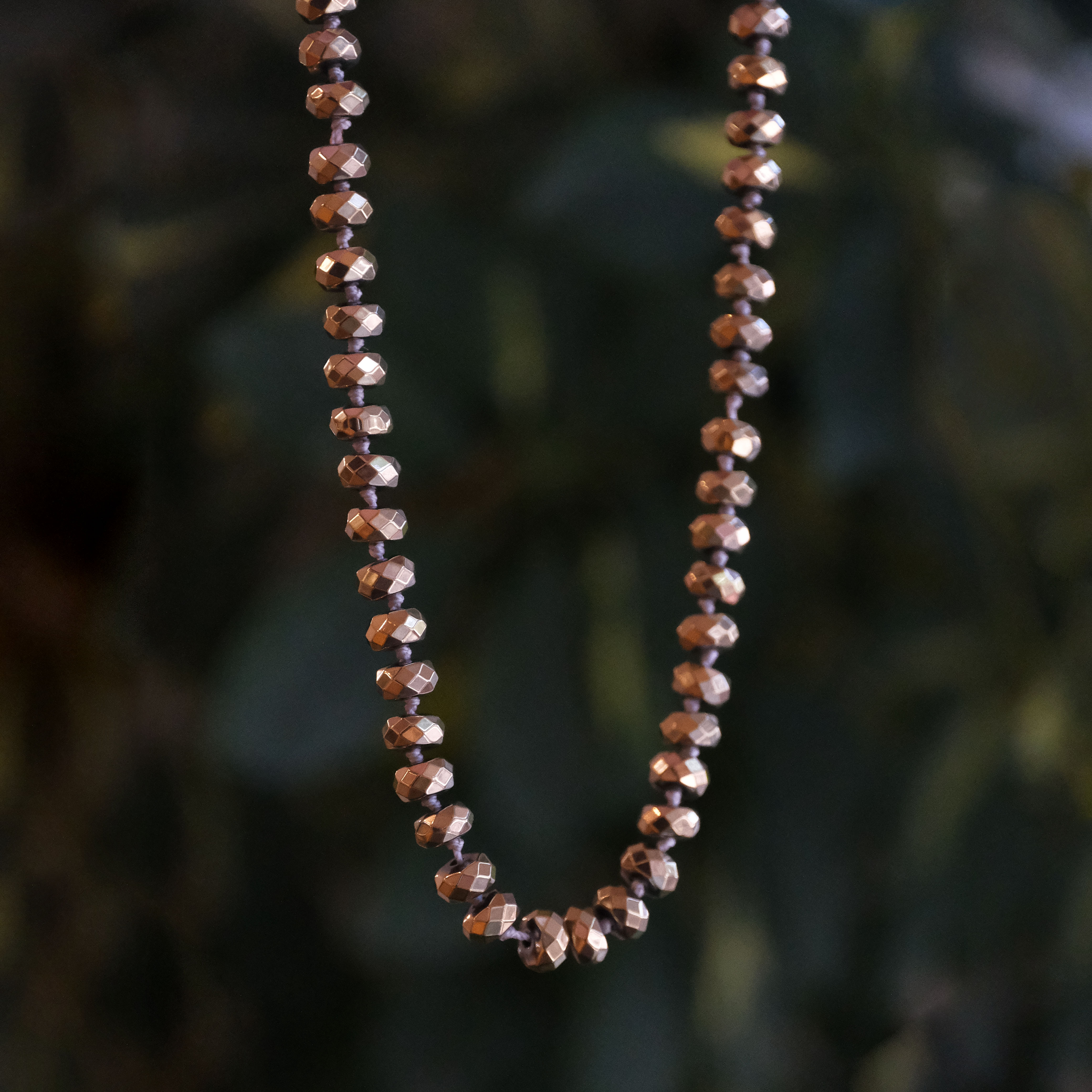 Knotted Pyrite Abundance Necklace