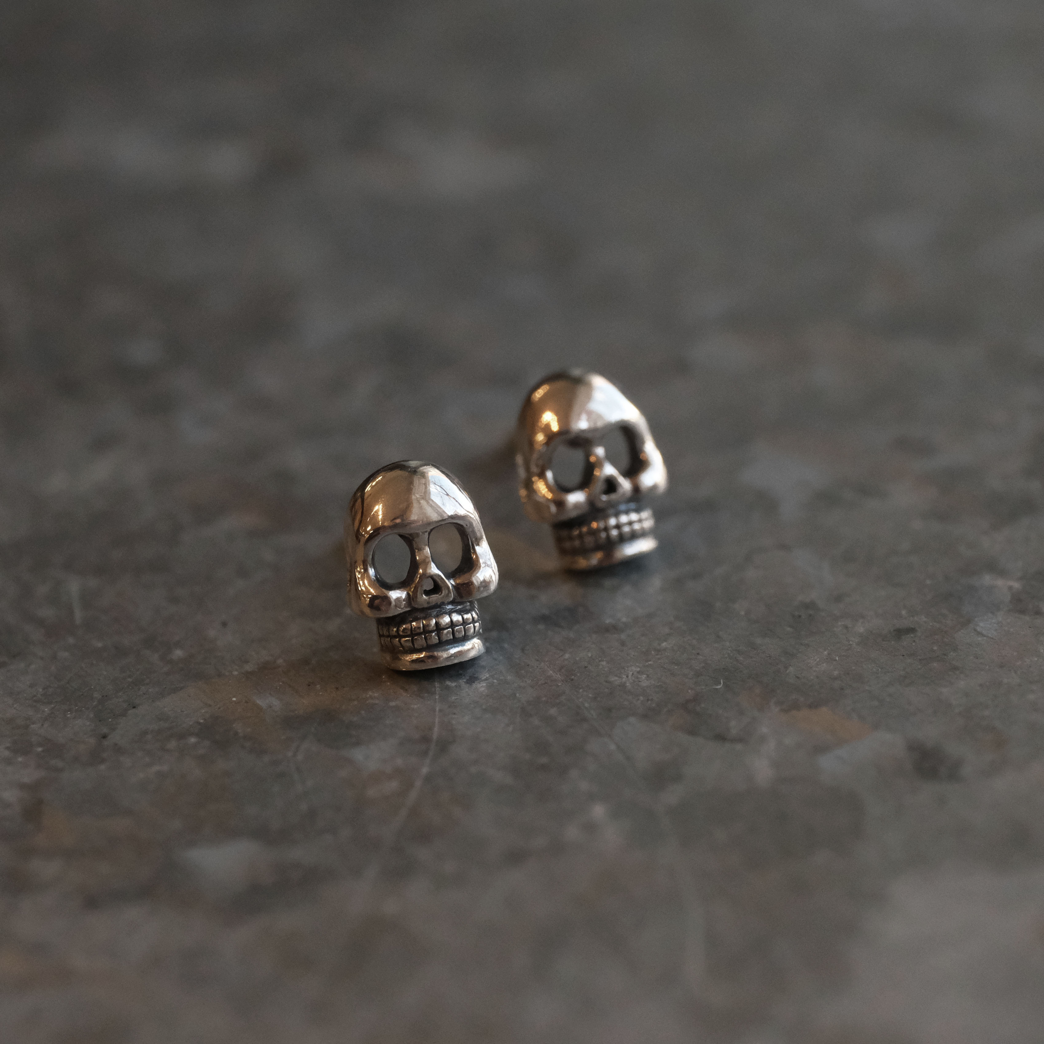 Sterling Skull Studs