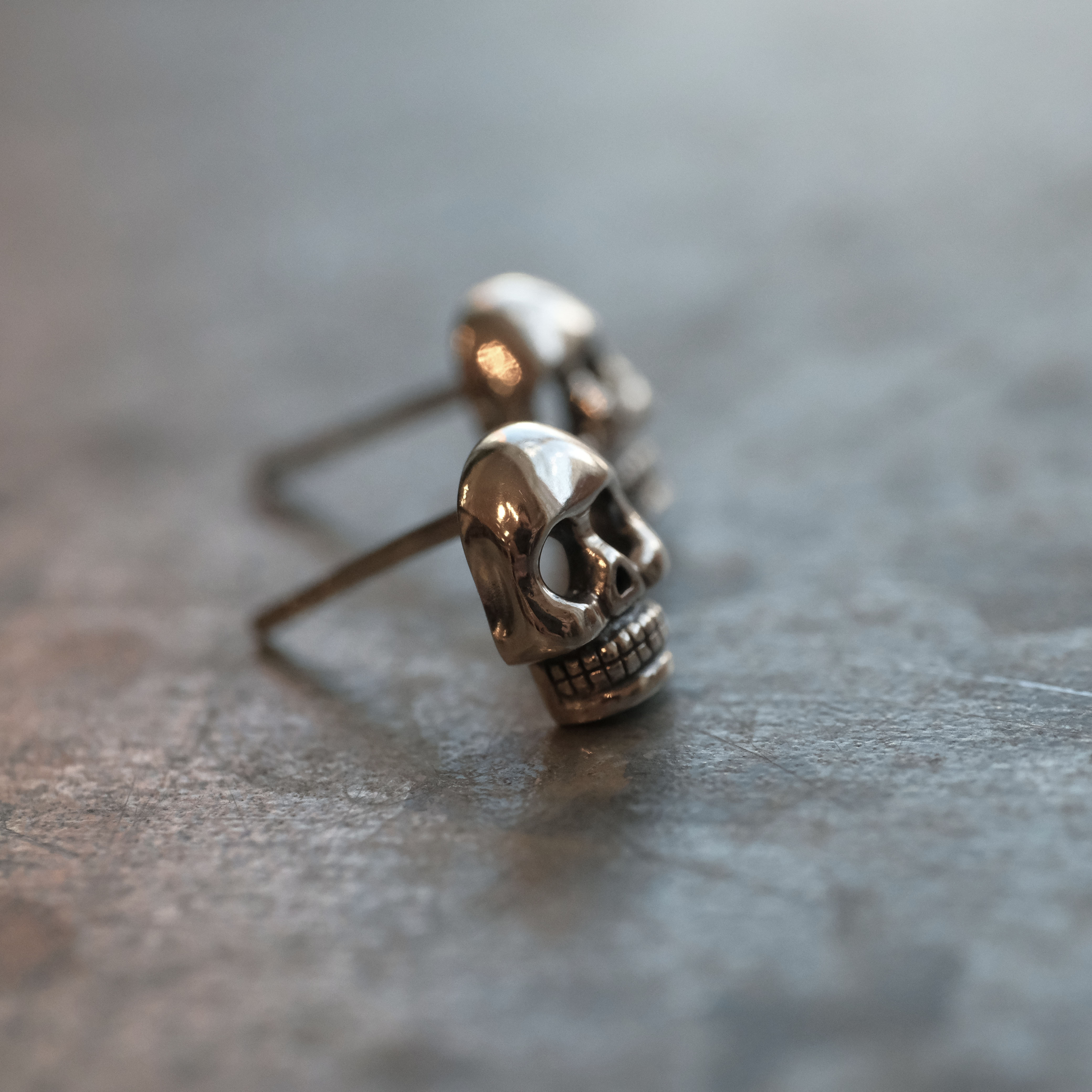 Sterling Skull Studs