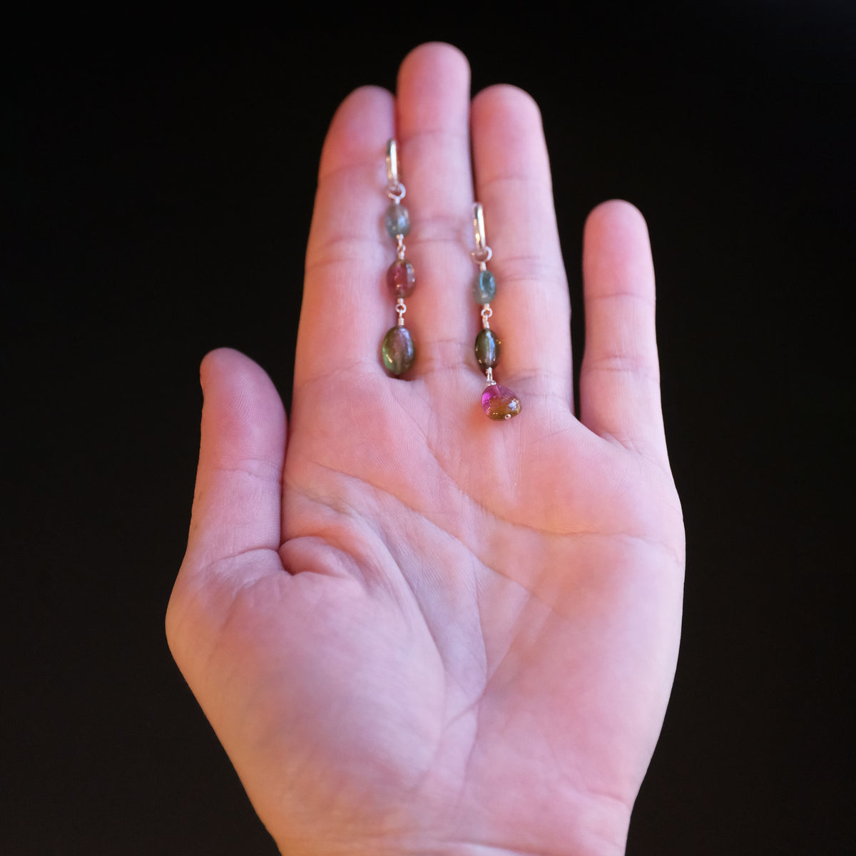 Tourmaline + Sterling Juicy Huggers - One of a Kind