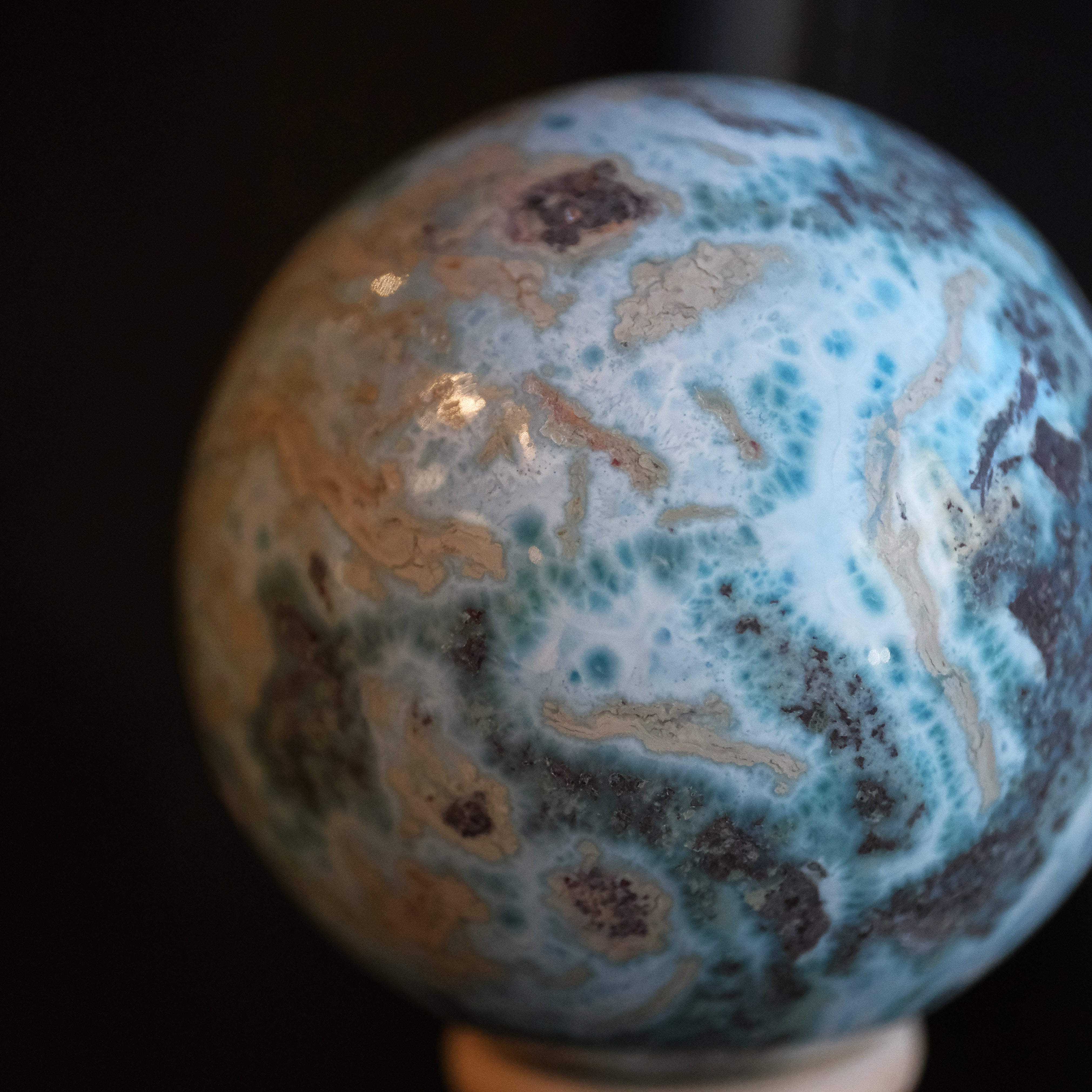 Large Dominican Larimar Sphere Specimen