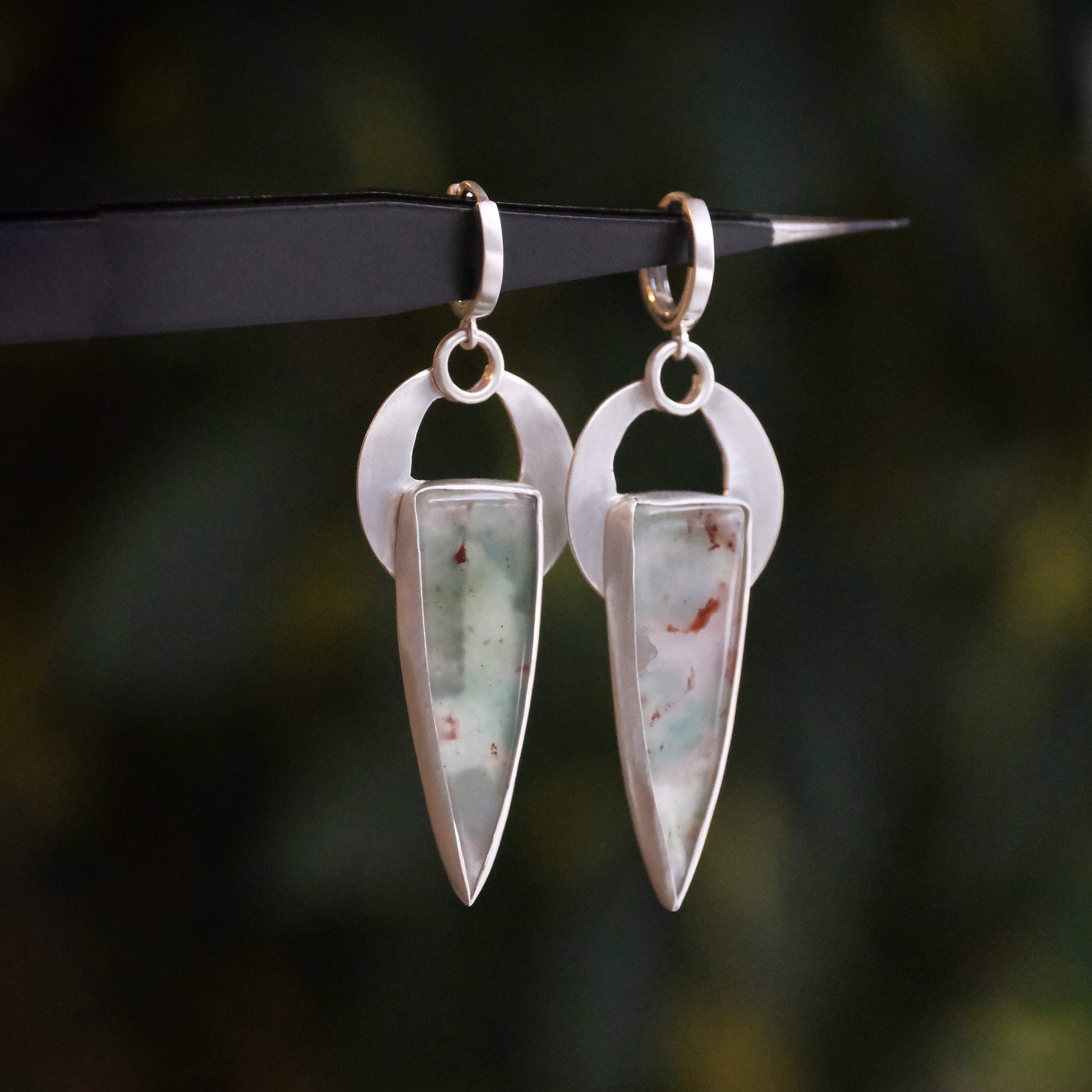 Aquaprase Rising Sun Earrings - One of a Kind