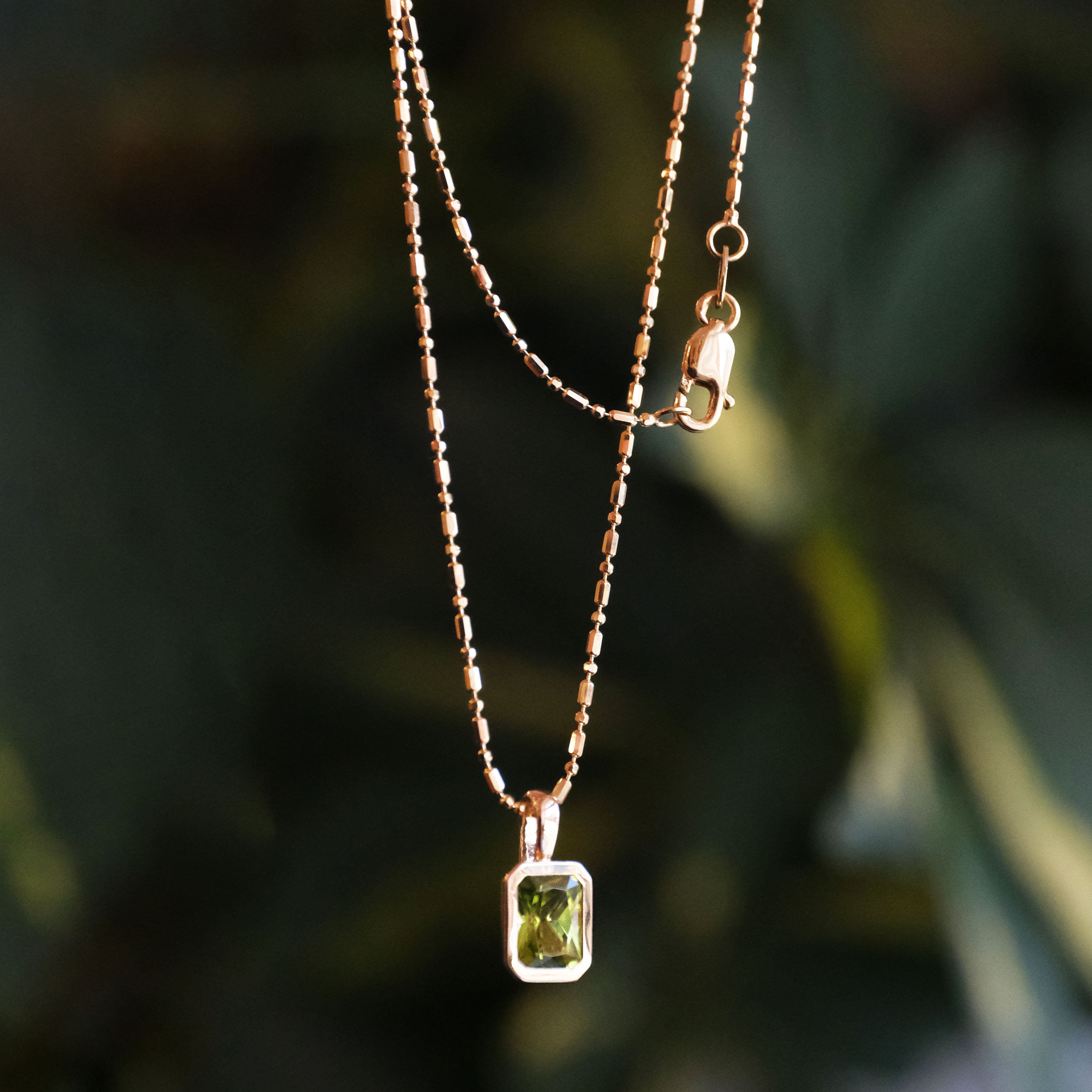 14k + Peridot Lyon Necklace