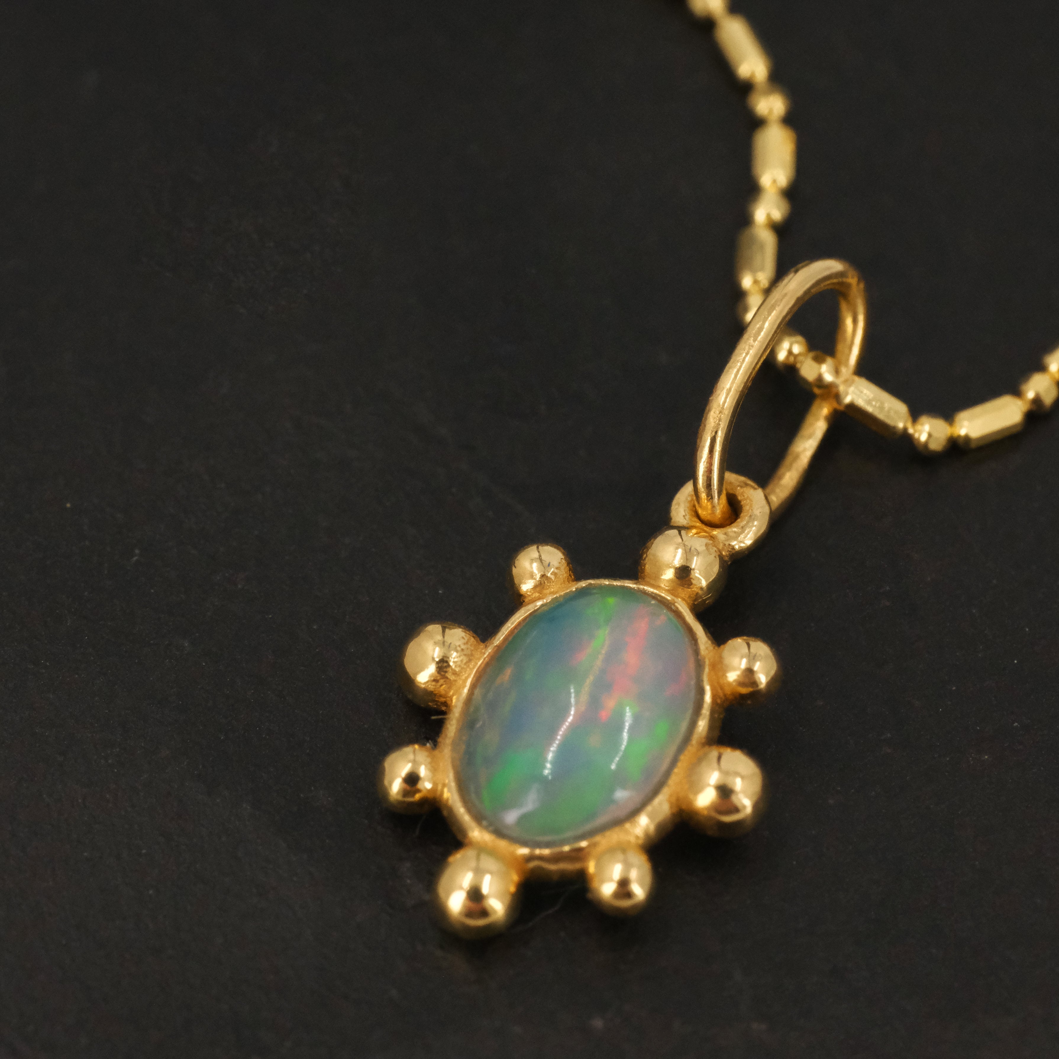 14k + Opal Sol Necklace - One of a Kind