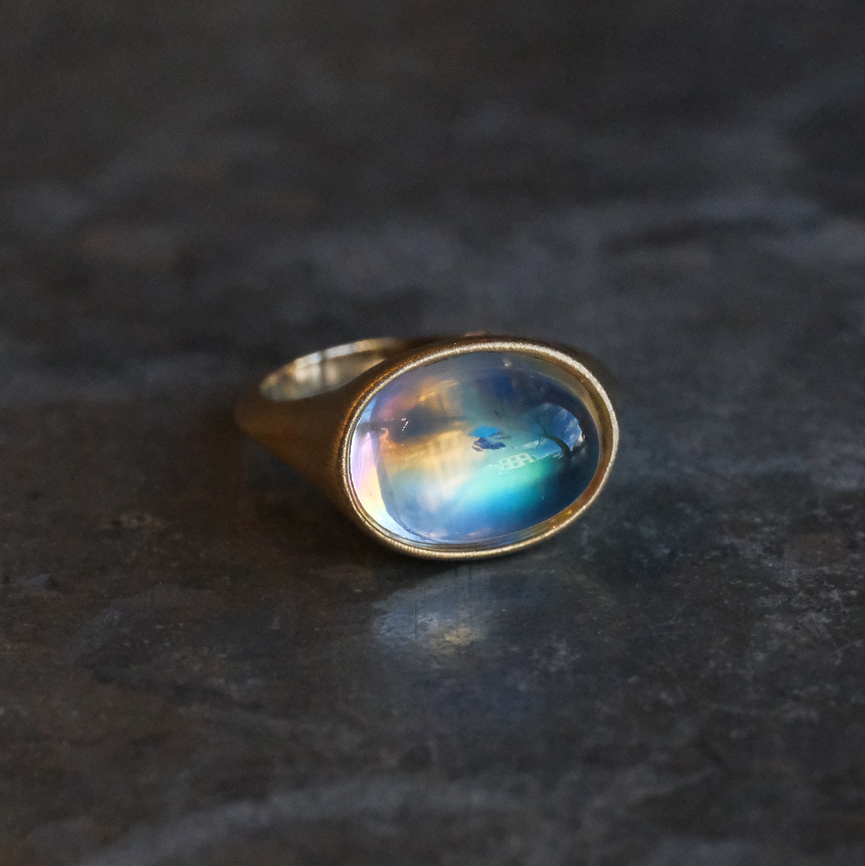14k + Moonstone Gossamer Ring - One of a Kind