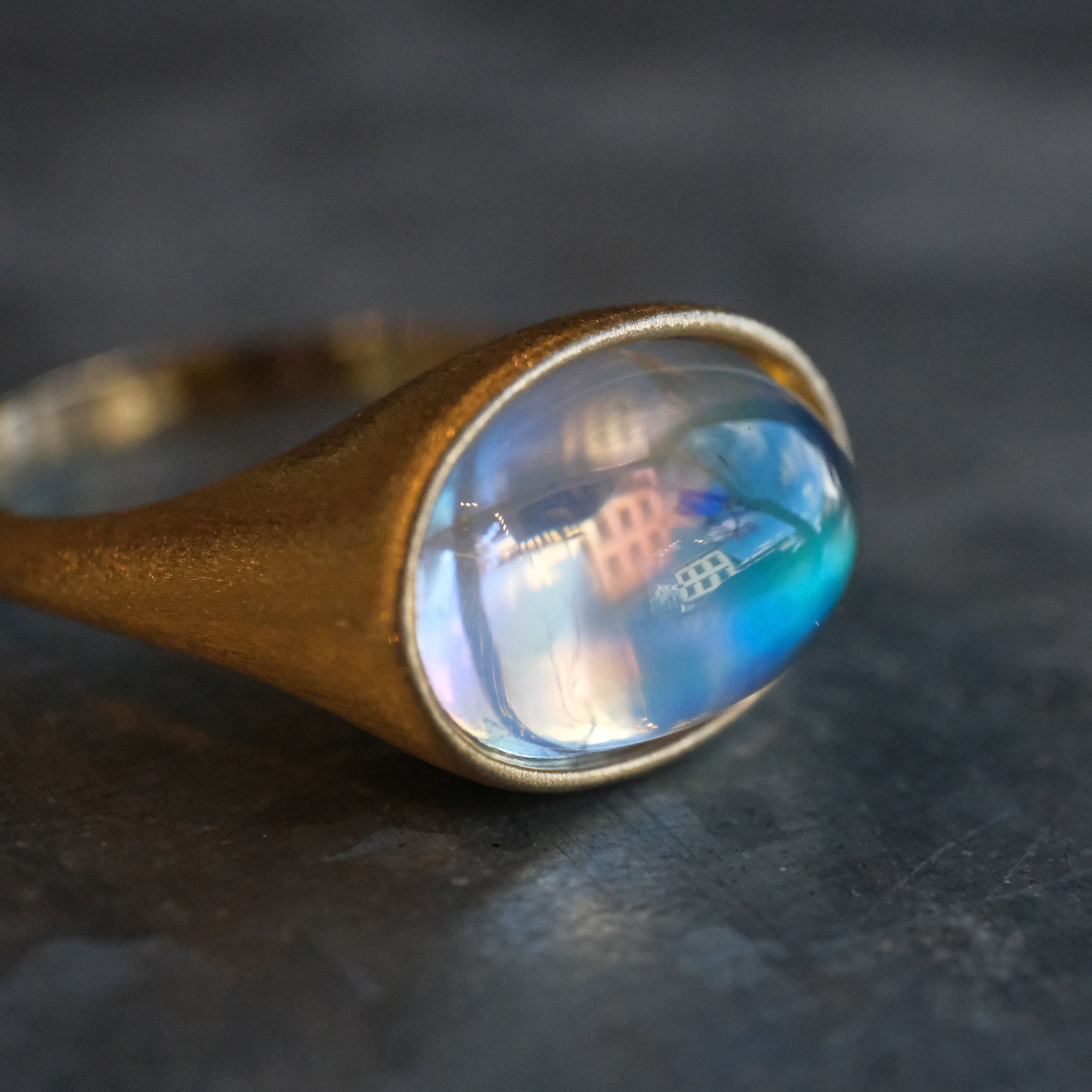 14k + Moonstone Gossamer Ring - One of a Kind