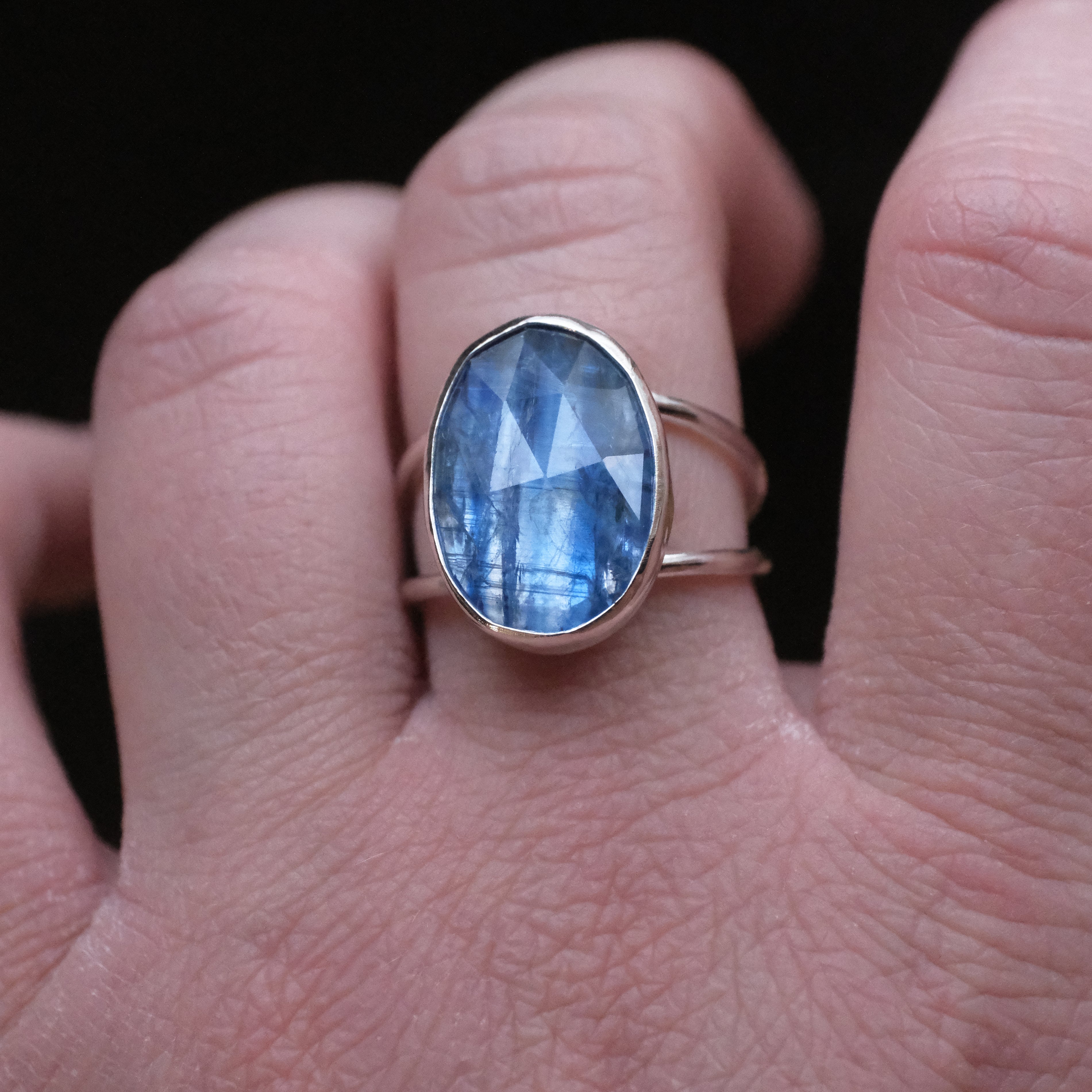 Kyanite Starry Night Ring (Size 7) - One of a Kind
