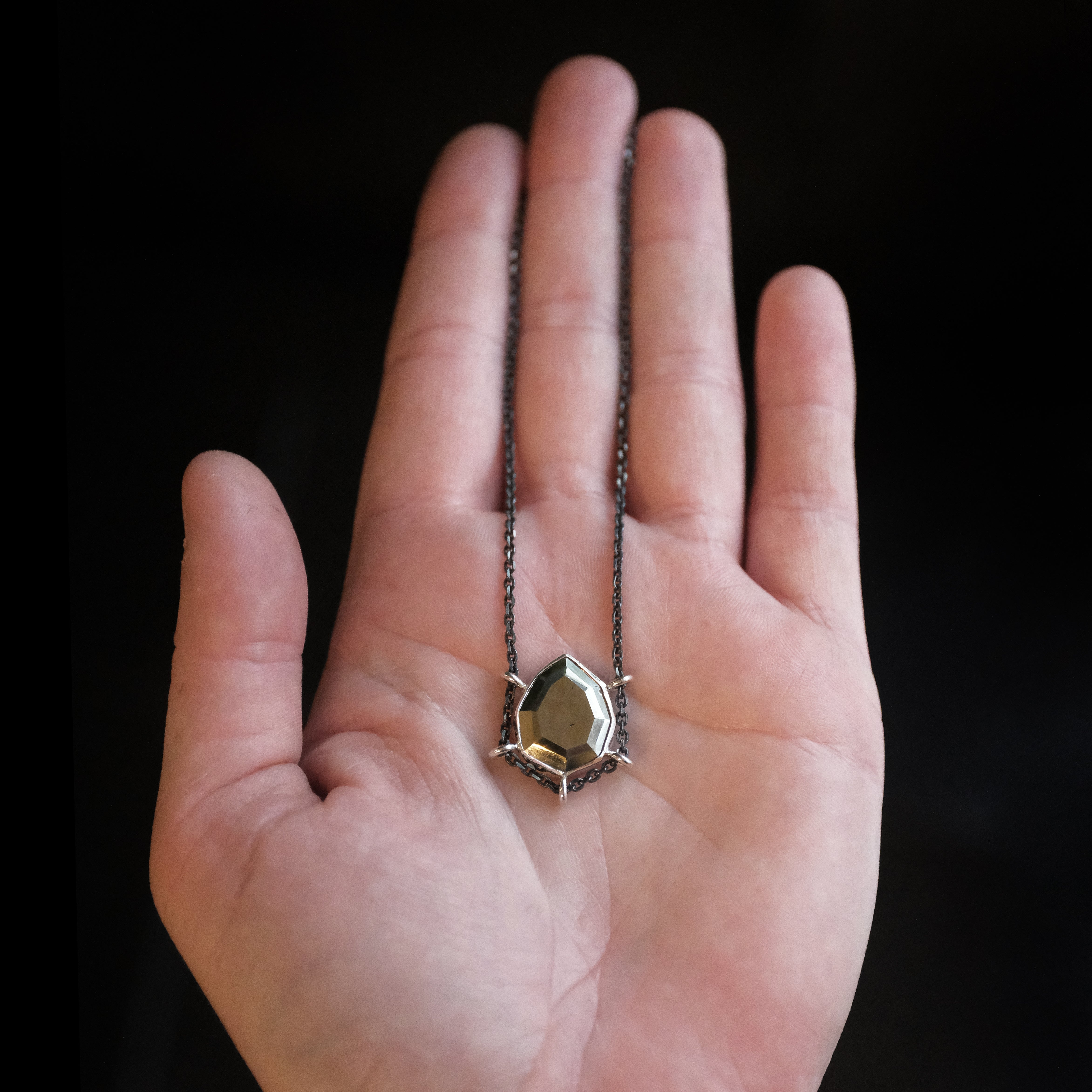 Sterling + Pyrite Vignette Path Necklace - One of a Kind