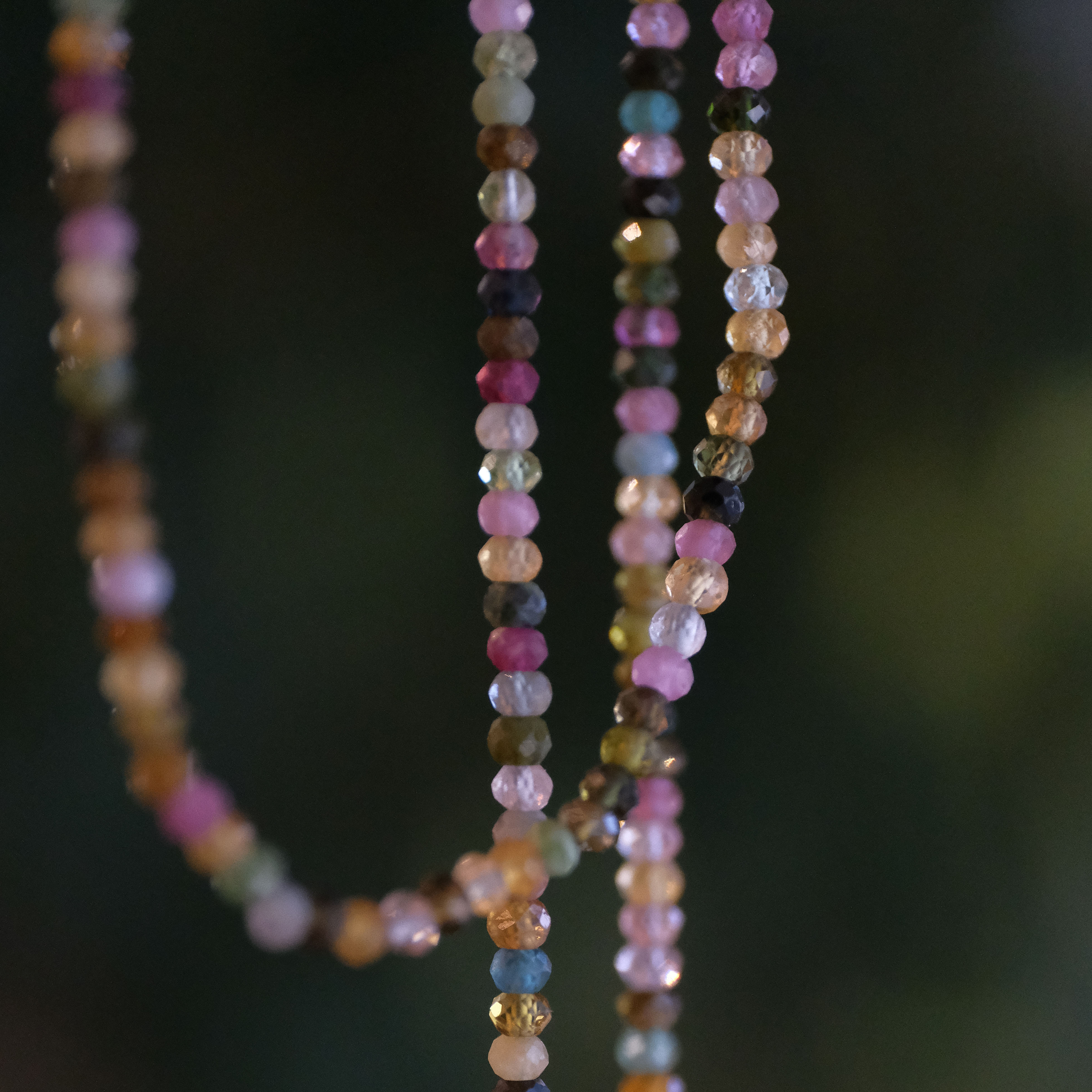 Tourmaline + Sterling Fern Garden Necklace - One of a Kind