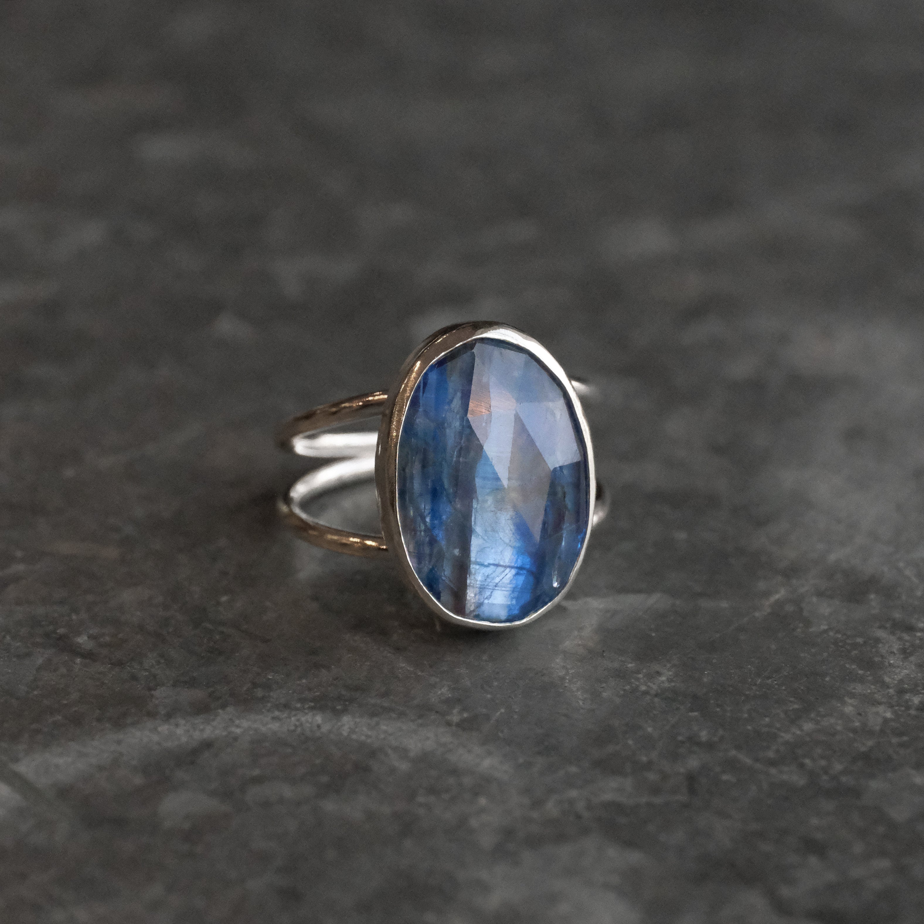 Kyanite Starry Night Ring (Size 7) - One of a Kind