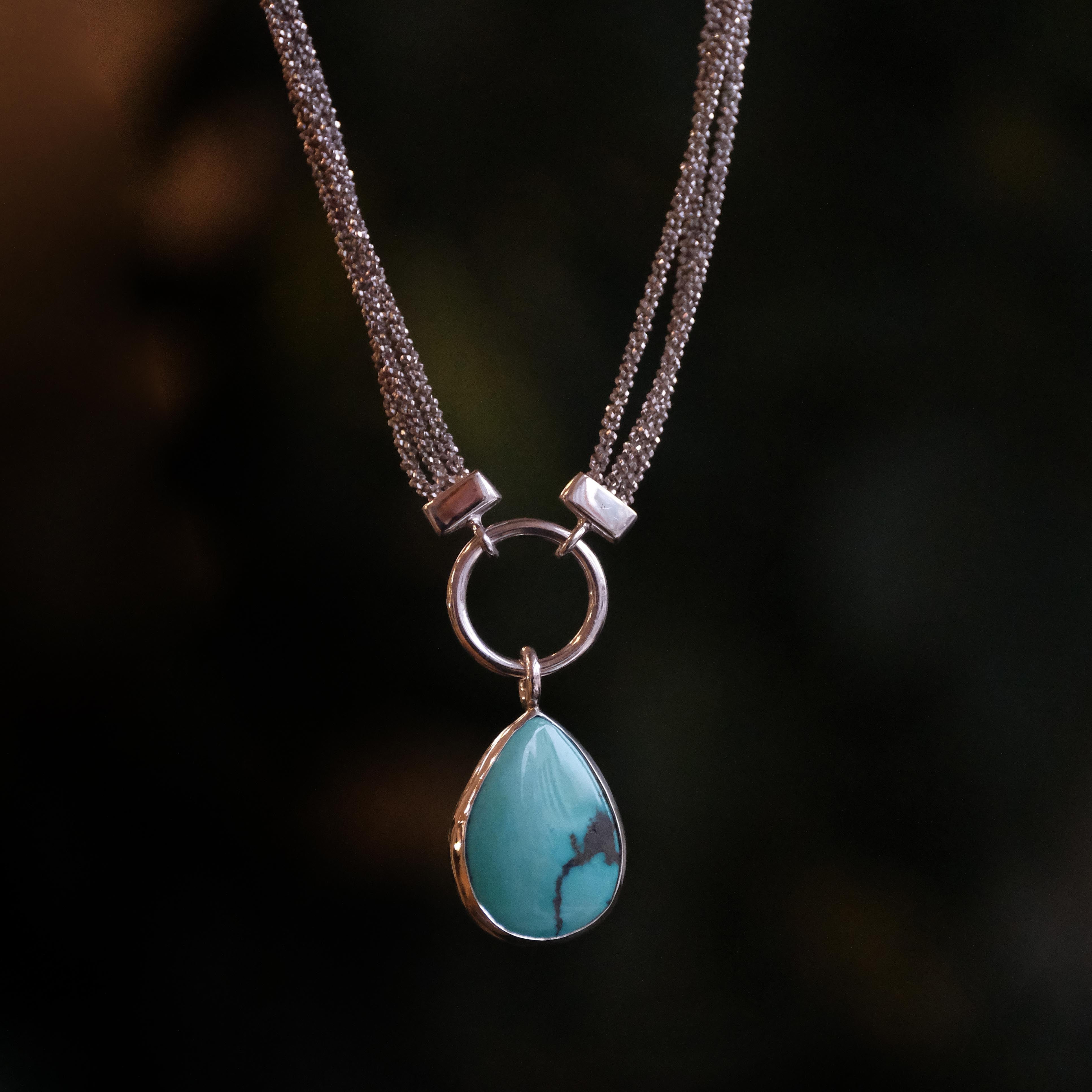 Turquoise + Sterling Malta Choker - One of a Kind